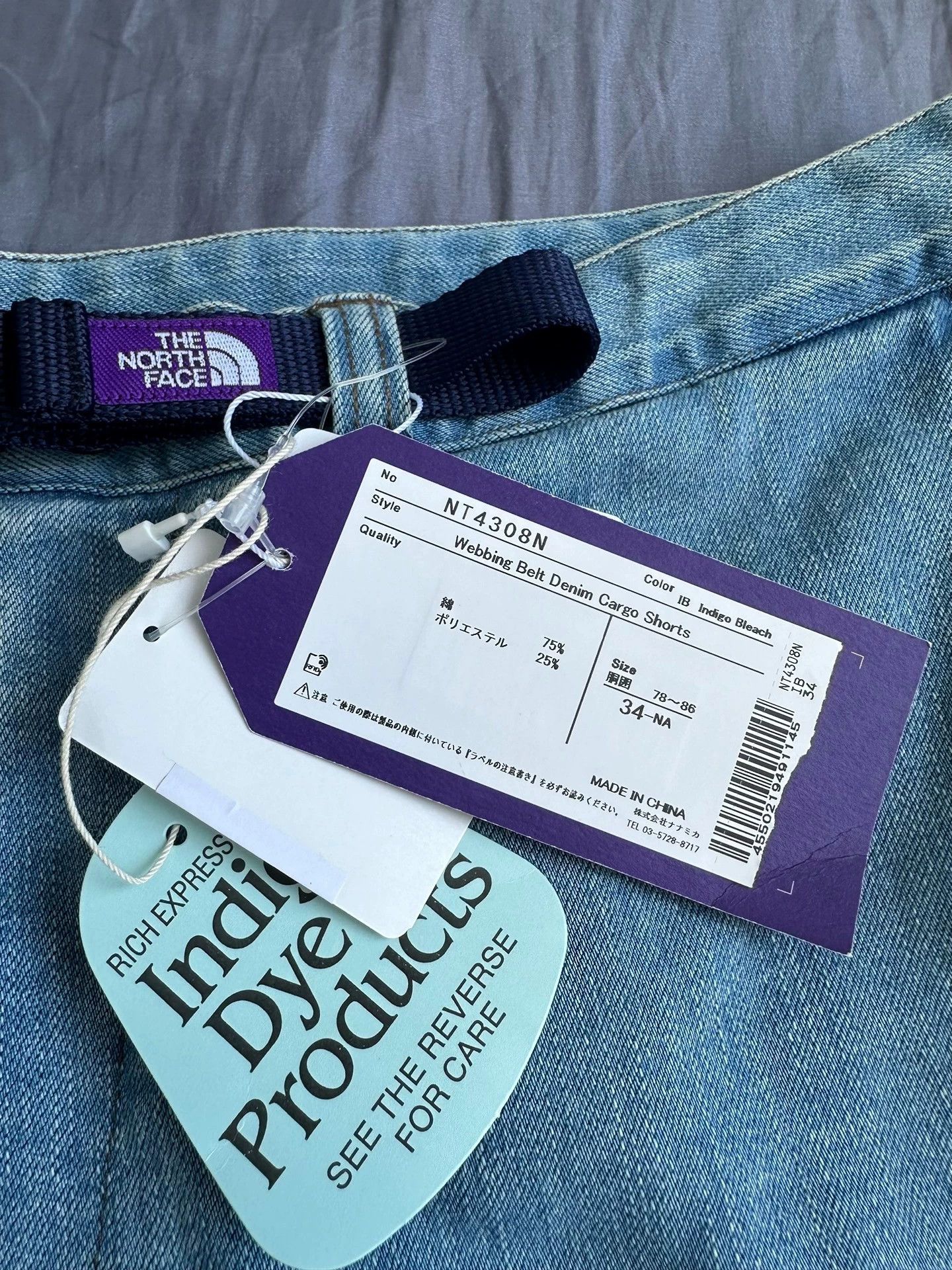 The North Face TNF Purple Label 23ss Light Wash Denim Cargo Short 34 Size US 34 / EU 50 - 3 Thumbnail