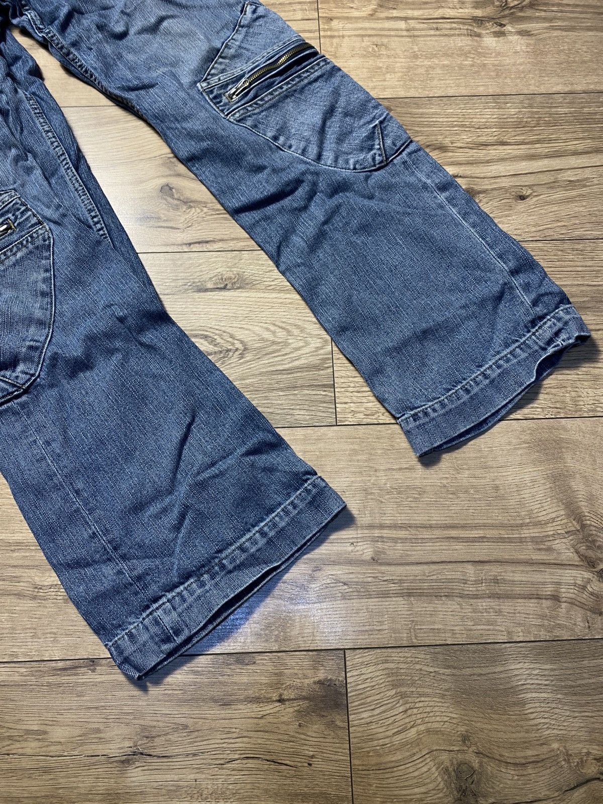 Armani Armani Blue Double Knee Cargo Bondage Denim Jeans sz 30 Size US 30 / EU 46 - 2 Thumbnail