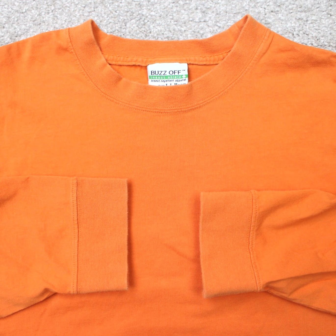 Vintage L.L. Bean Buzz Off Shirt Mens Large Orange Insect Shield Cotton Long Sleeve Size US L / EU 52-54 / 3 - 2 Thumbnail