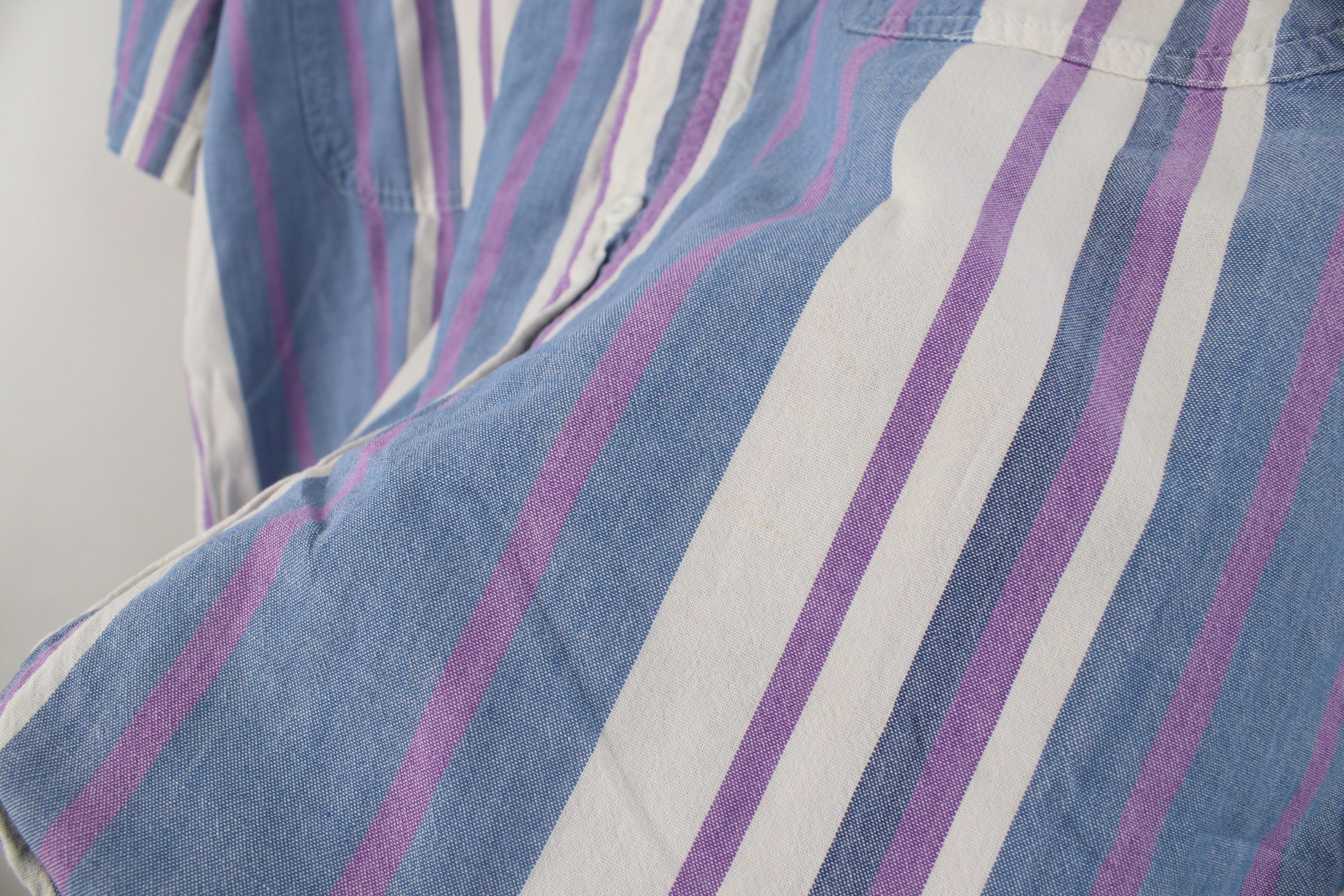 Vintage Vintage 90s Streetwear Block Short Sleeve Button Down Shirt Size US L / EU 52-54 / 3 - 7 Thumbnail