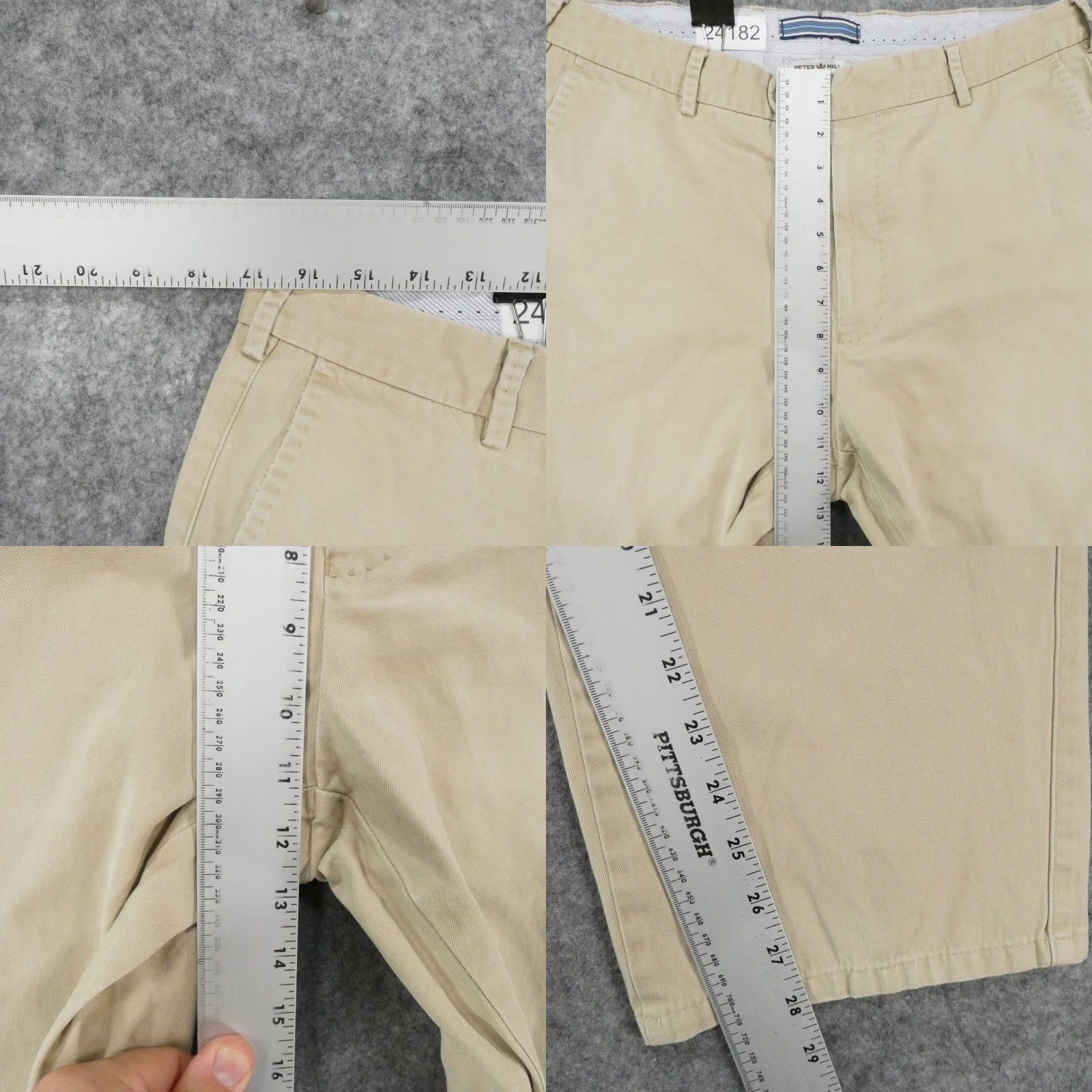 Peter Millar Peter Millar Pants Mens 35x28 Chino Flat Front Beige Preppy Casual Size US 35 - 8 Thumbnail