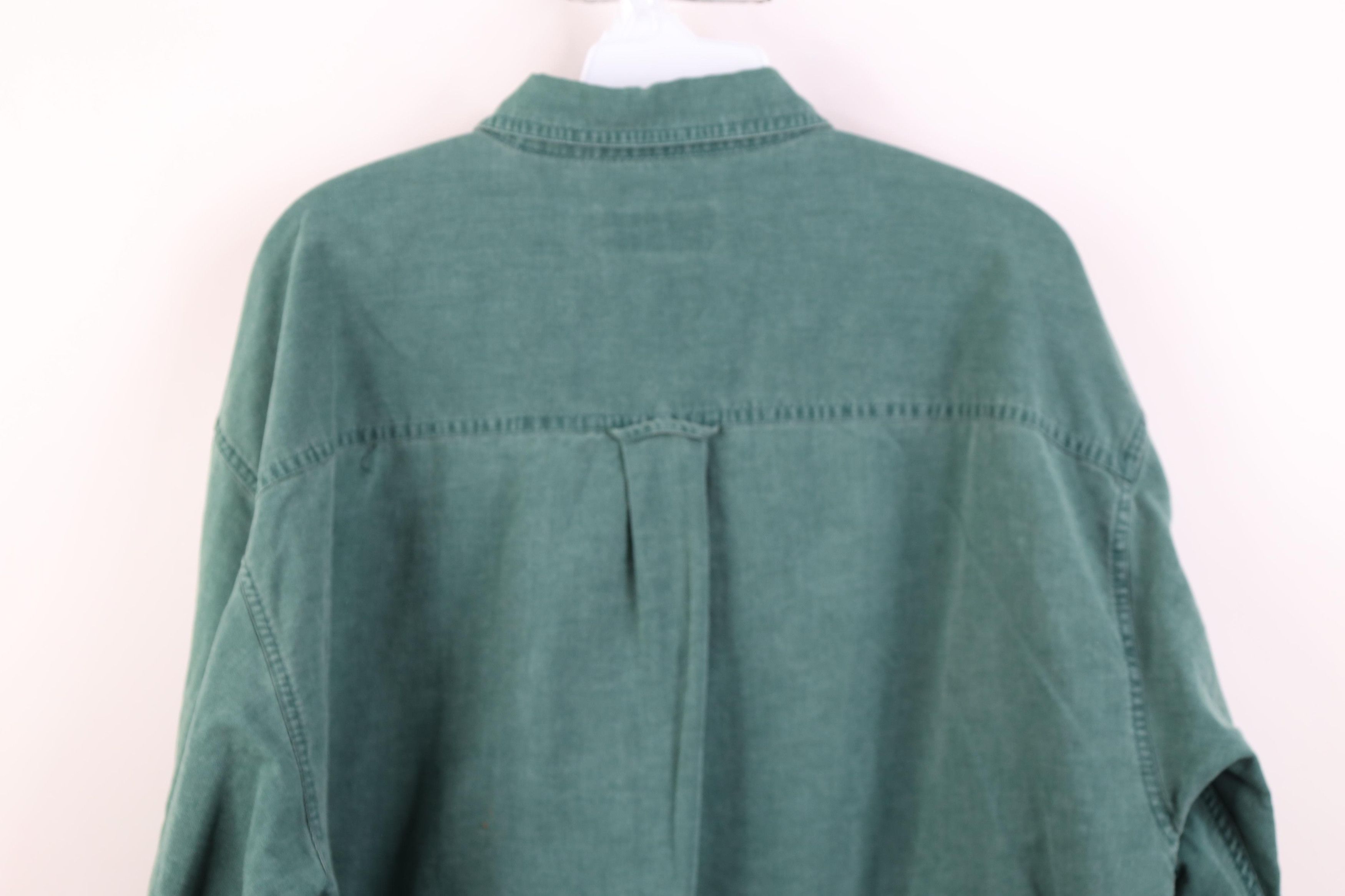 Eddie Bauer Vintage 90s Eddie Bauer Collared Button Down Shirt Green Size US XL / EU 56 / 4 - 12 Thumbnail