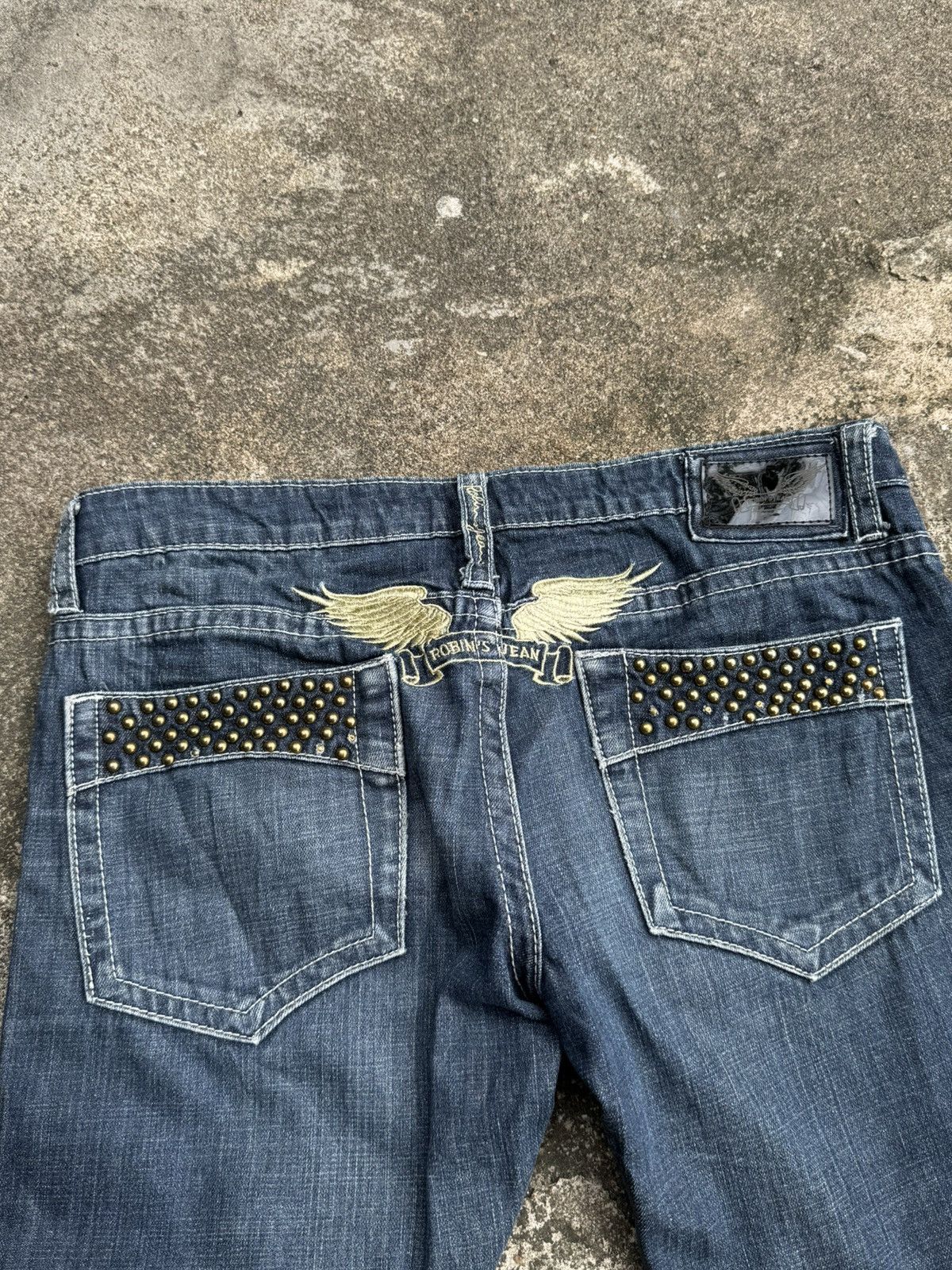 Robins Jeans Gold Wings Robins Jeans Denim Studded styled Size US 29 - 4 Thumbnail