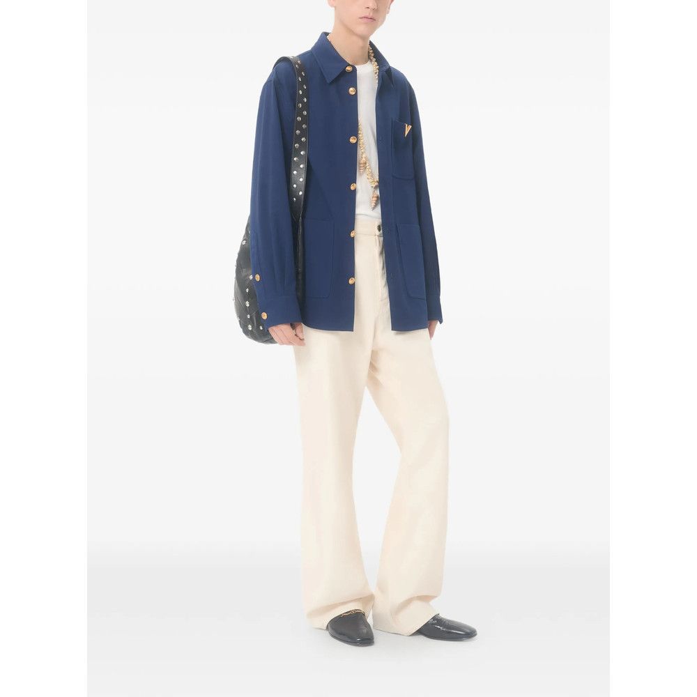Valentino Valentino BLUE Jackets - Shirt Jackets Size US L / EU 52-54 / 3 - 1 Thumbnail
