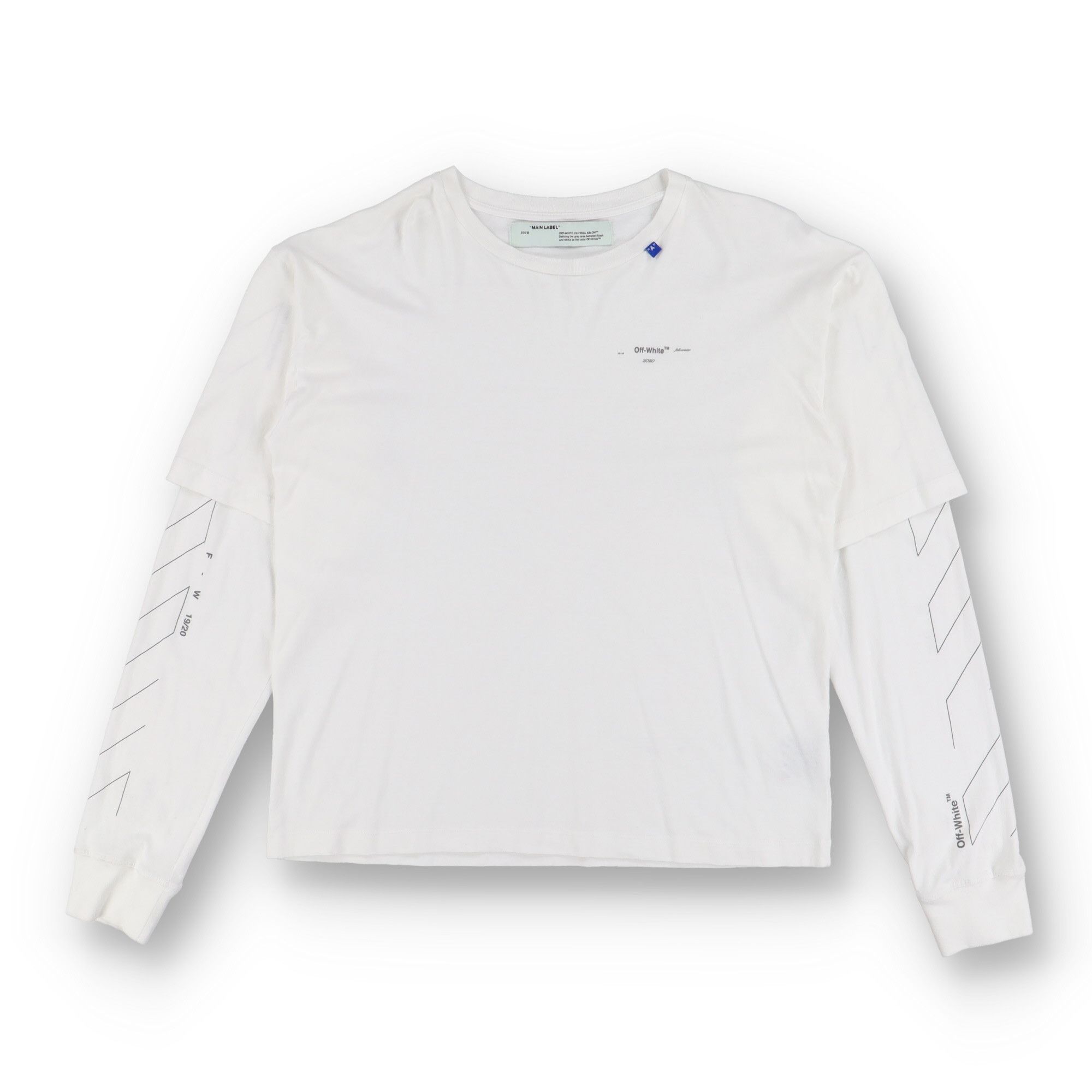 Off-White White Unfinished Reflective Arrows Oversized LS T-Shirt Size US M / EU 48-50 / 2 - 8 Thumbnail