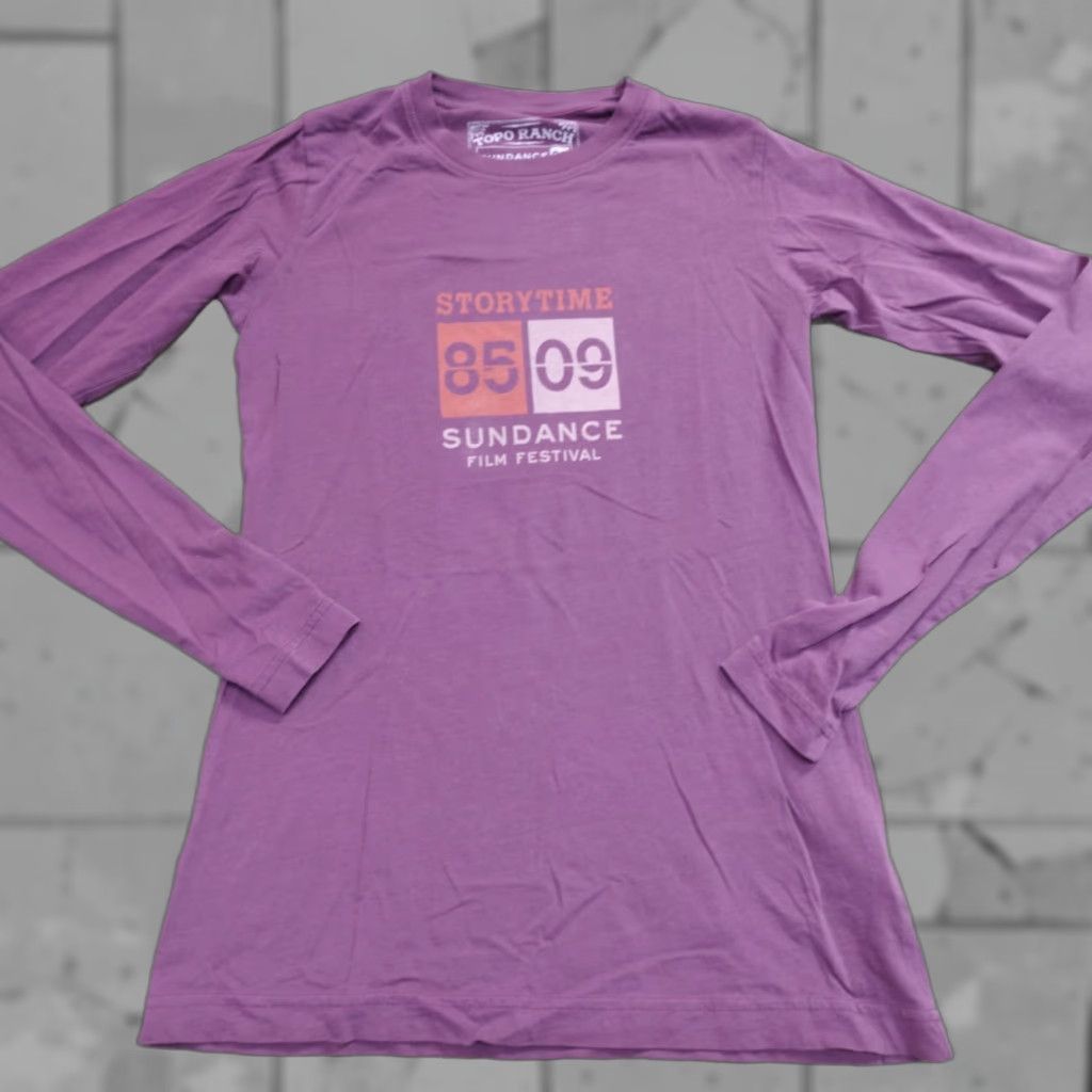 Vintage VINTAGE Sundance Womens Shirt Small Purple Film Festival 2009 Shirt Womens S Purple 2009 Festival Crew Neck Long Sleeve Cotton Basic Top Men? Size S / US 4 / IT 40 - 1 Thumbnail
