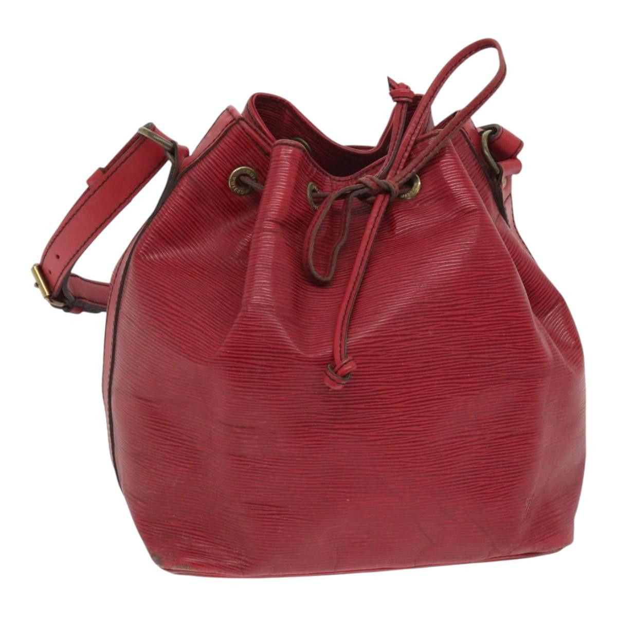 Louis Vuitton Epi Petit Noe Shoulder Bag Red M44107 Lv Auth Ba997, Women's
