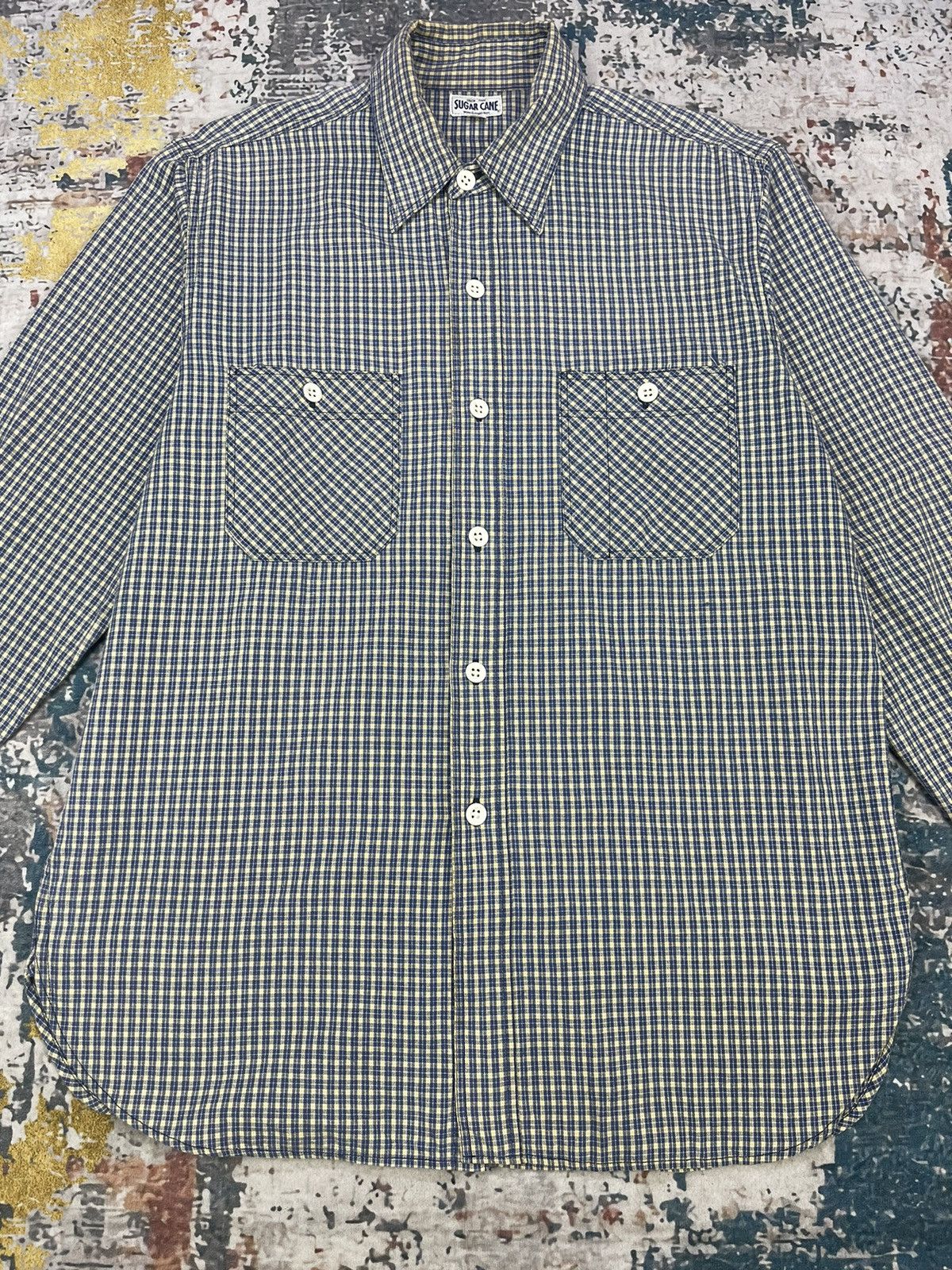Sugar Cane Vintage Sugar Cane Marble Plaid Flannel Shirt Size US M / EU 48-50 / 2 - 2 Thumbnail