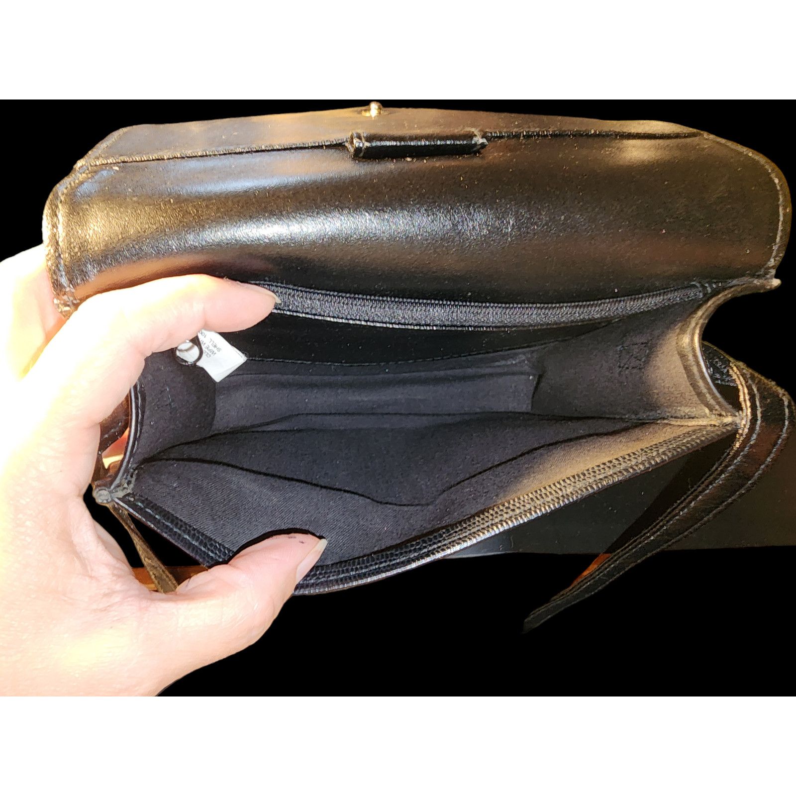 Avon Celli Vintage 1995 Avon Black Fall Mini Vinyl shoulder bag Size ONE SIZE - 3 Thumbnail