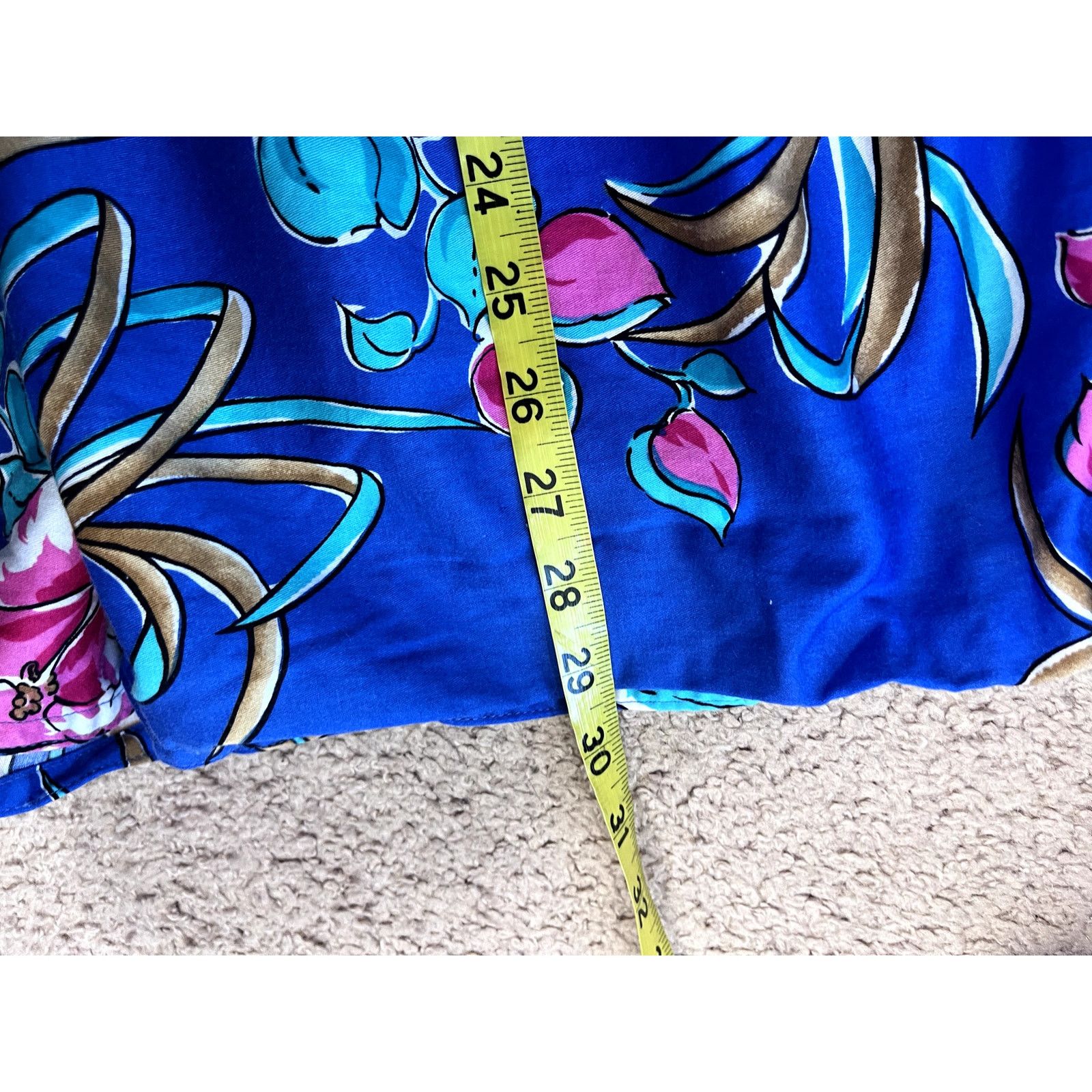 Vintage Vintage Vibrant Paula Saker Pineapple Floral Skirt 10 Size 32" / US 10 / IT 46 - 6 Thumbnail