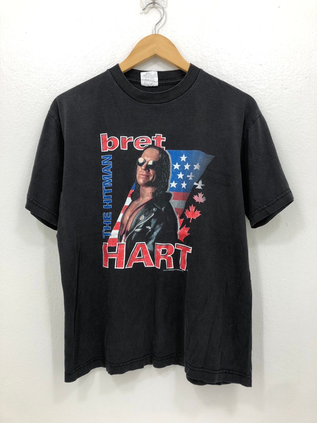 Vintage × WWE × WWF Vintage 1990's Bret Hart The Hitman Shirt BN Size US M / EU 48-50 / 2 - 2 Thumbnail