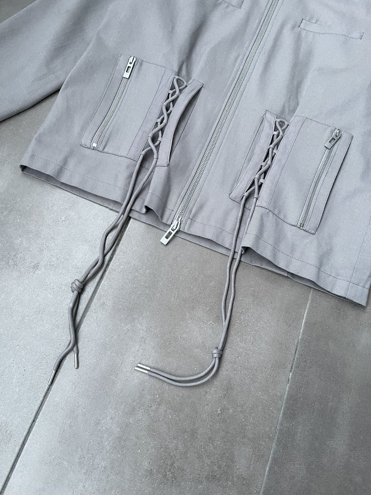 Han Kjobenhavn !DS! FW22 Han Kjobenhavn Cotton Cargo Grey Laced Jacket Size US M / EU 48-50 / 2 - 14 Thumbnail