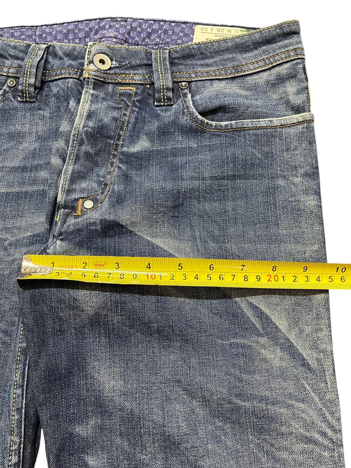 Diesel Vintage Diesel Industry Faded Wash Distress Wide Leg Jeans Size US 30 / EU 46 - 14 Thumbnail