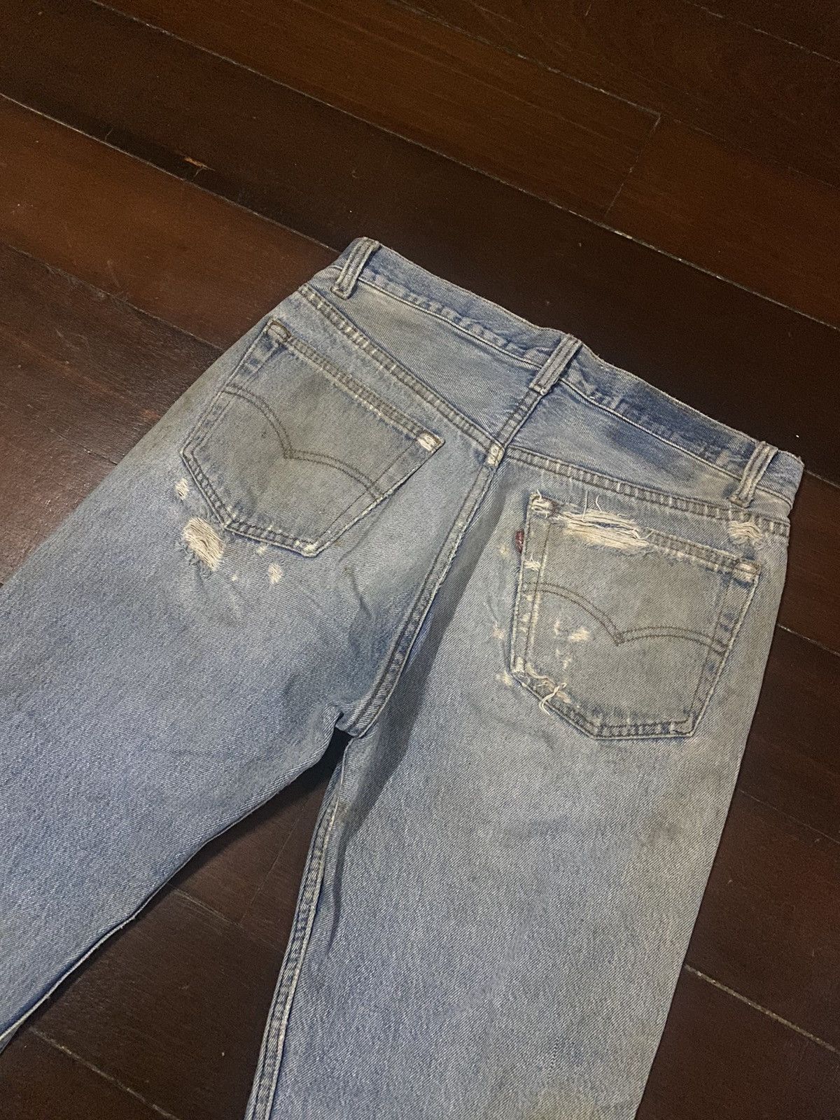 Levi's Vintage Clothing FIRE 🔥 VINTAGE 70s 80s LEVIS 501 DESTROY DISTRESSED RIPPED Size US 32 / EU 48 - 17 Thumbnail