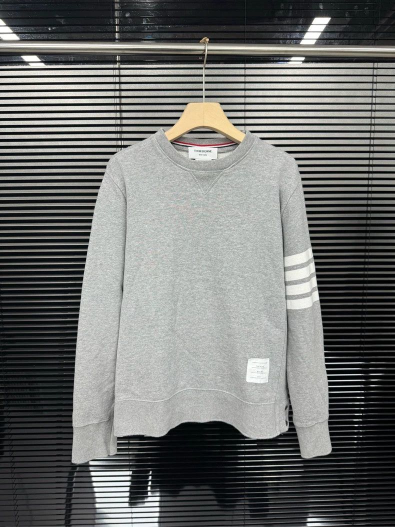 Thom Browne size4 Four stripes grey hoodie