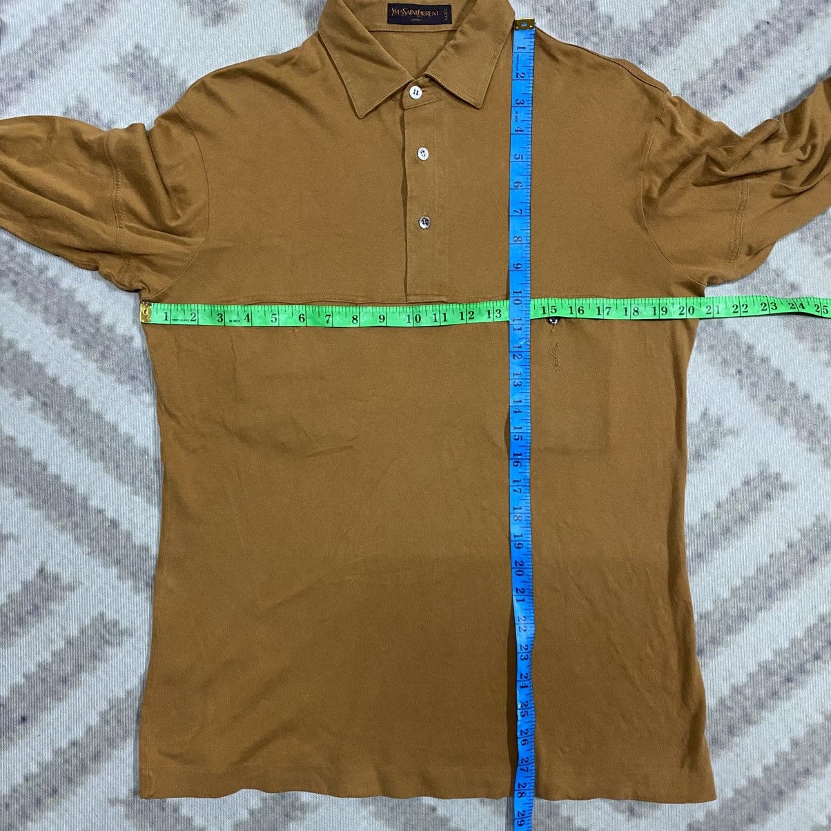 Yves Saint Laurent Vintage YVES SAINT LAUREN Double Pocket Long Sleeve Polo Tee Size US M / EU 48-50 / 2 - 10 Thumbnail