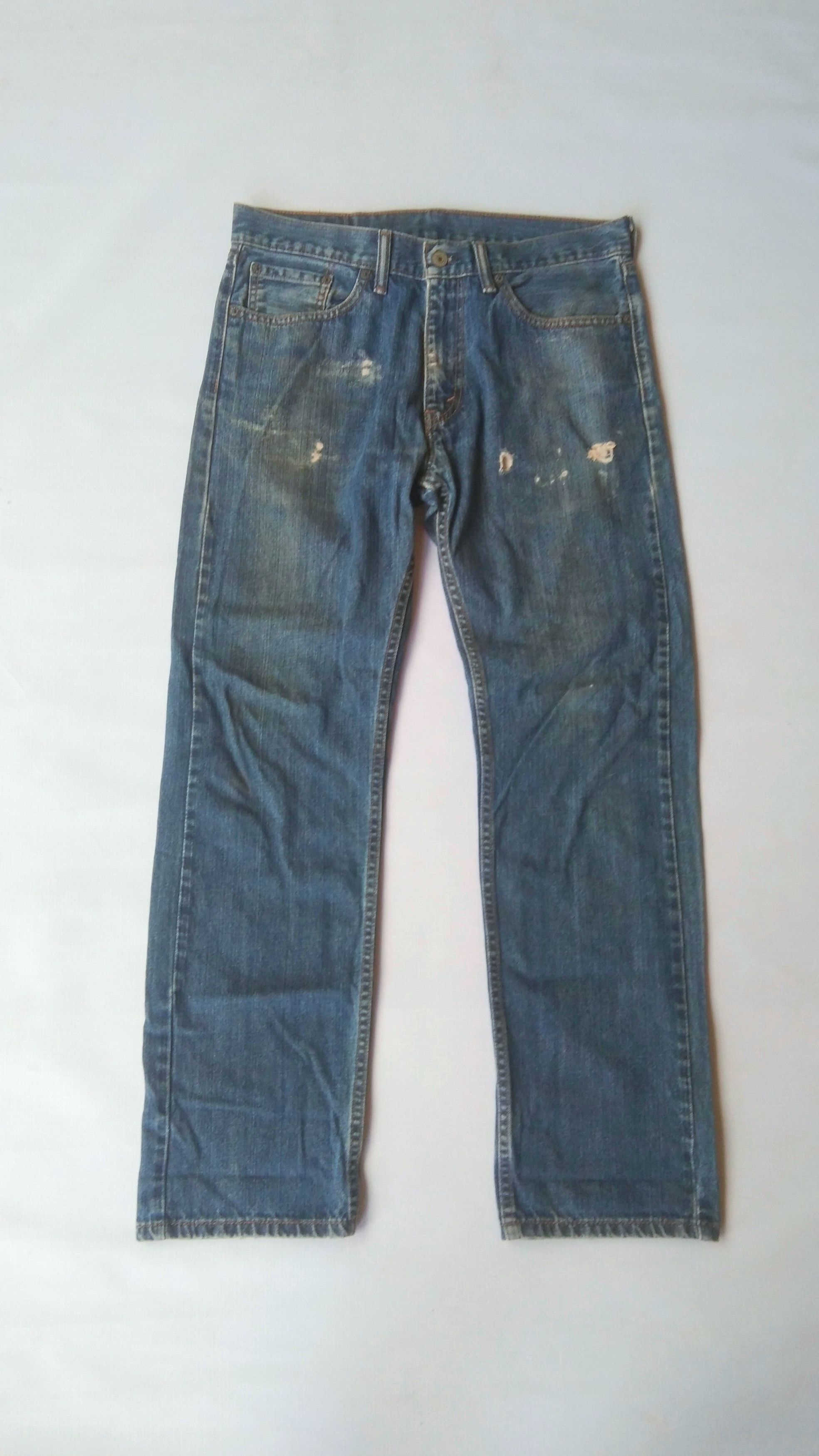 Vtg 90s Levis 505 mexico distressed blue jeans