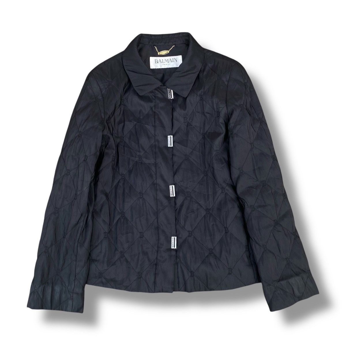 Balmain Vintage 90s Balmain Paris Quilted Jacket. #G4 Size M / US 6-8 / IT 42-44 - 1 Thumbnail