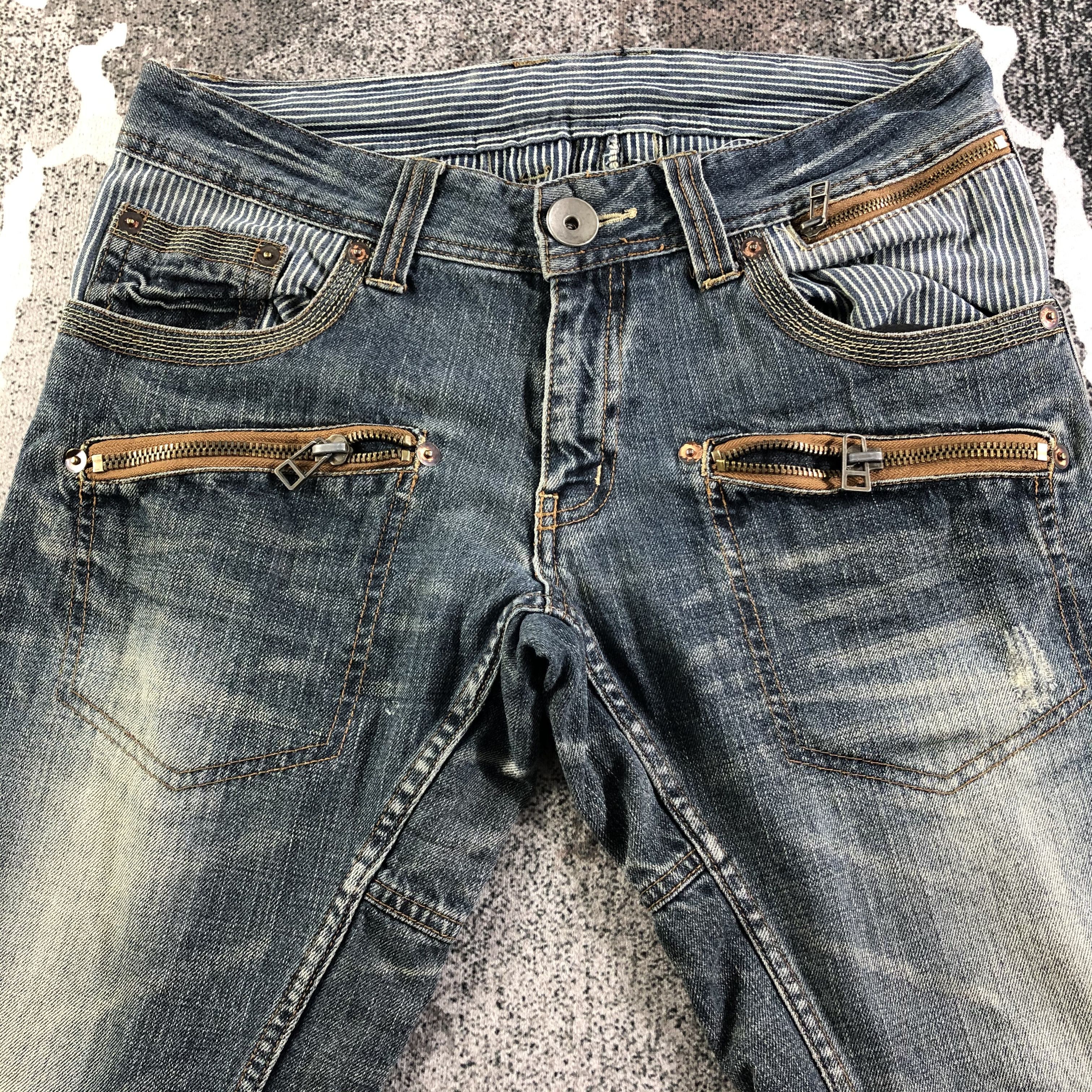 Japanese Brand Made In Heaven Zipper Jeans KJ2416 Size US 34 / EU 50 - 3 Thumbnail