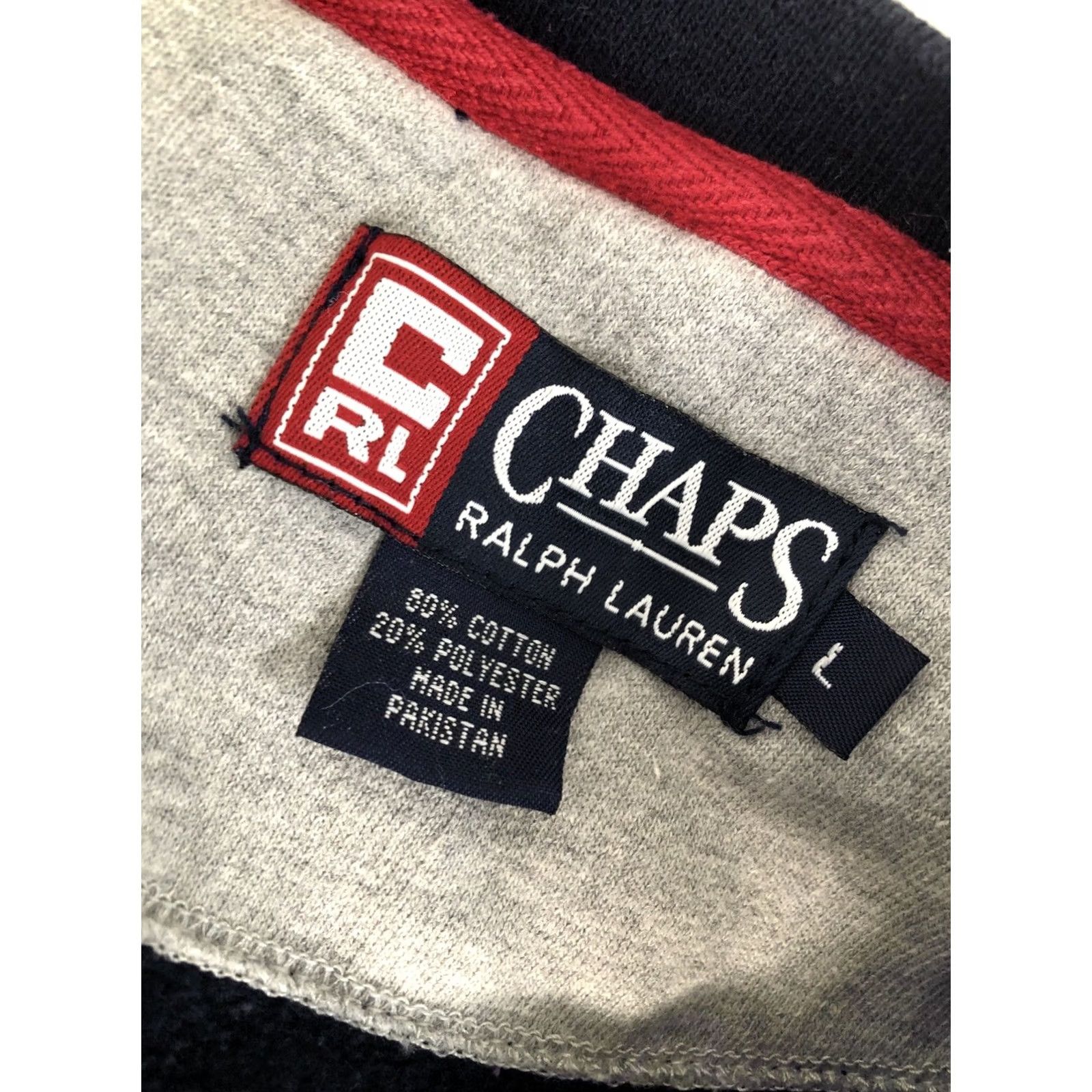 Ralph Lauren VINTAGE CHAPS / RALPH LAUREN Embroidered FLAG Mens L Sweatshirt Sweater - EXCELLENT Size US L / EU 52-54 / 3 - 6 Thumbnail
