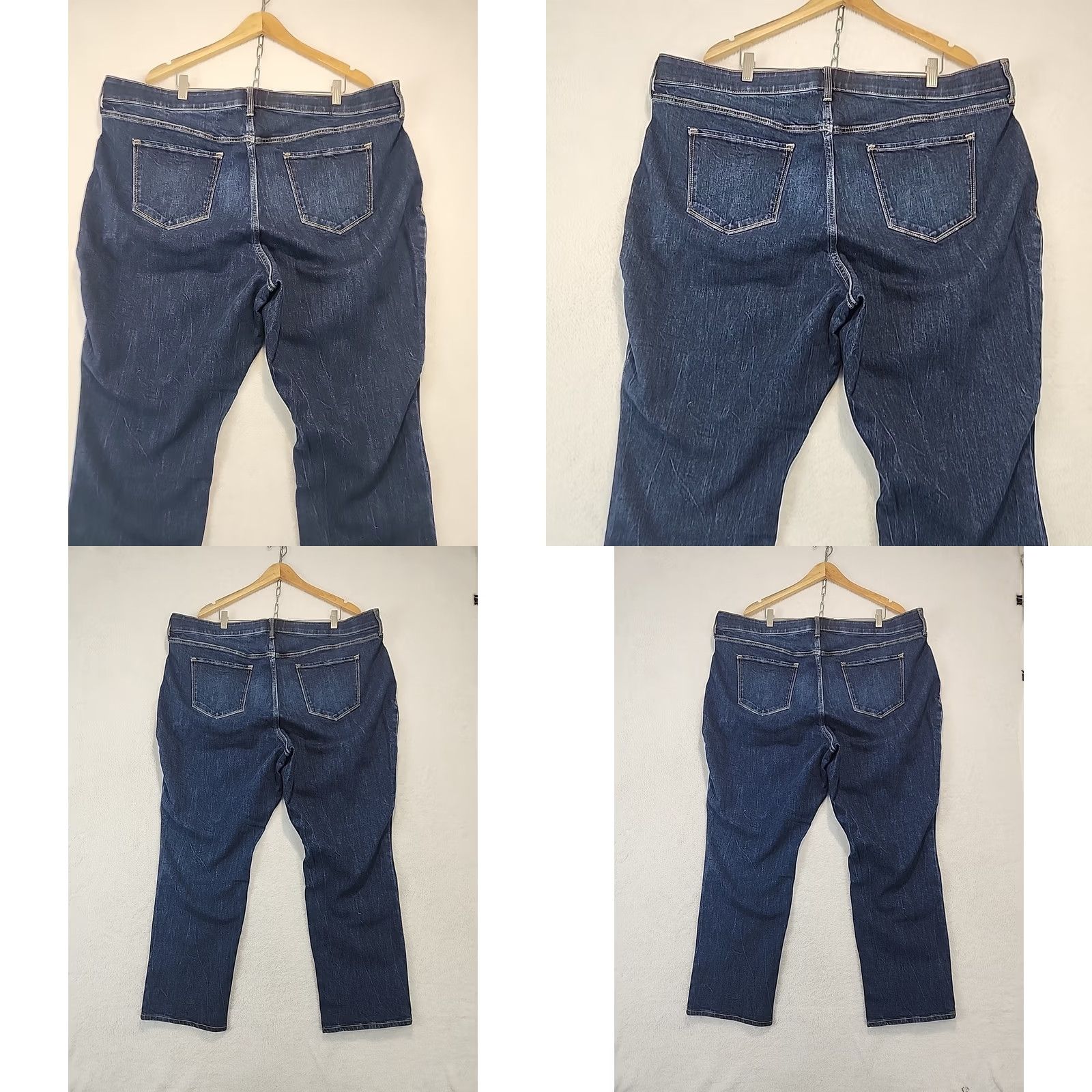 Old Navy VINTAGE Old Navy Womens Power Slim Straight High Rise Blue Jeans 24 Plus Long NWT Size 42" / US 20 - 9 Thumbnail