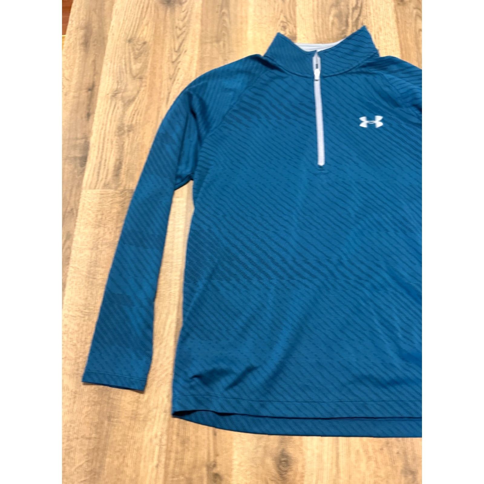 Under Armour Under Armour Shirt Men's Large Blue Long Sleeve Quarter Zip Heatgear T-Shirt Size US L / EU 52-54 / 3 - 3 Thumbnail