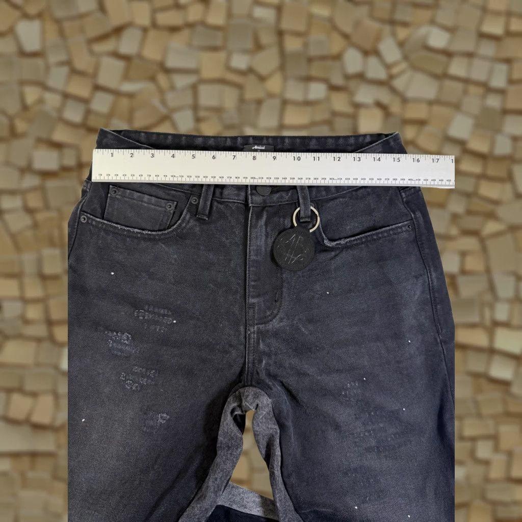Gramicci AMICCI Jeans Contrast Side Panel Straight Denim Black/Grey 32x32 Distressed Raw Hem Patchwork Men Regular Size US 32 / EU 48 - 1 Thumbnail