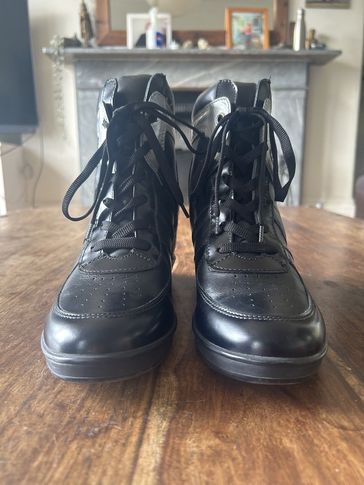 Dirk Bikkembergs 2000s Dirk Bikkembergs Platform Wedge Sneakers Size US 6 / IT 36 - 2 Thumbnail