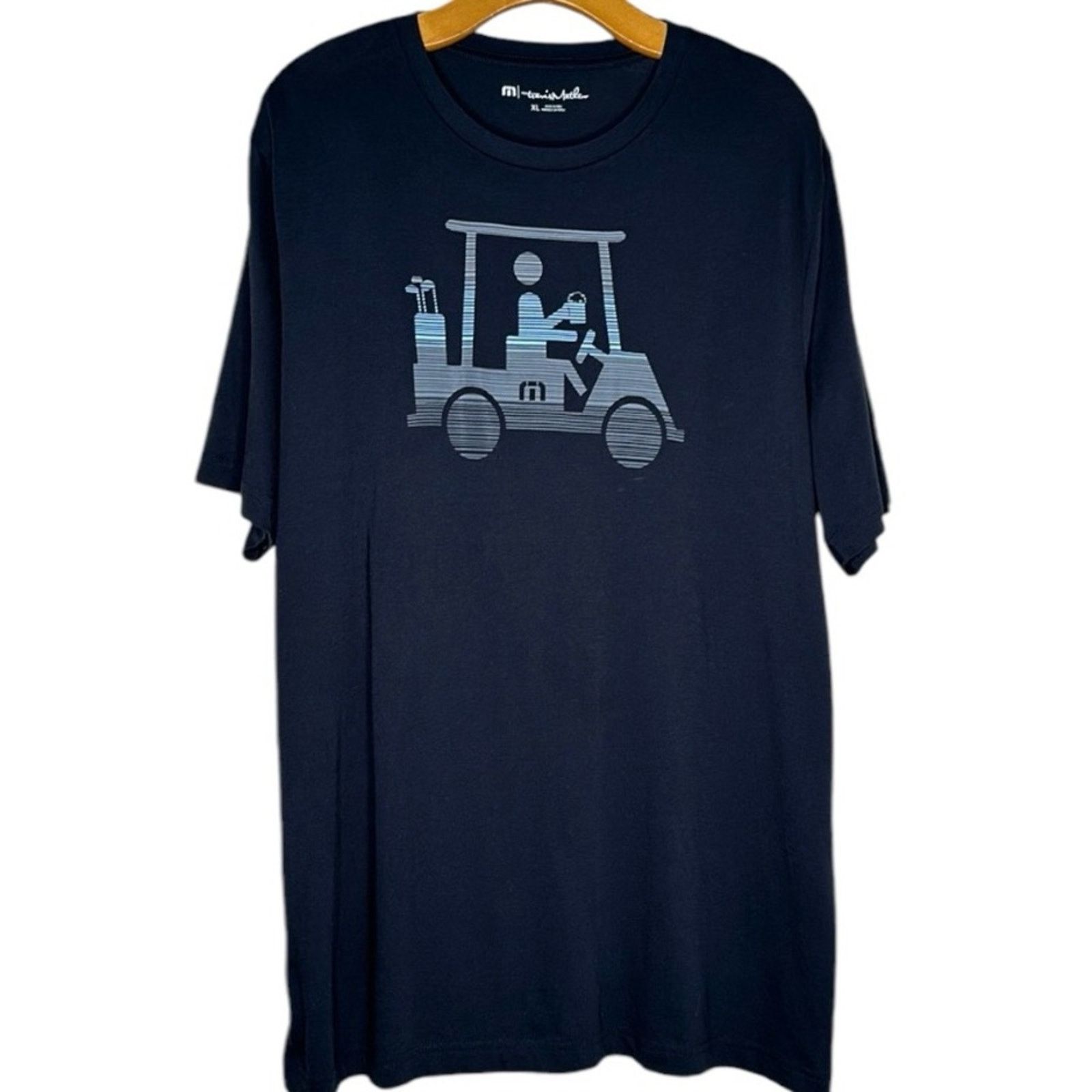 TravisMathew Travis Mathew Race You Tee Pima Cotton Blue Size XL Size US XL / EU 56 / 4 - 1 Thumbnail