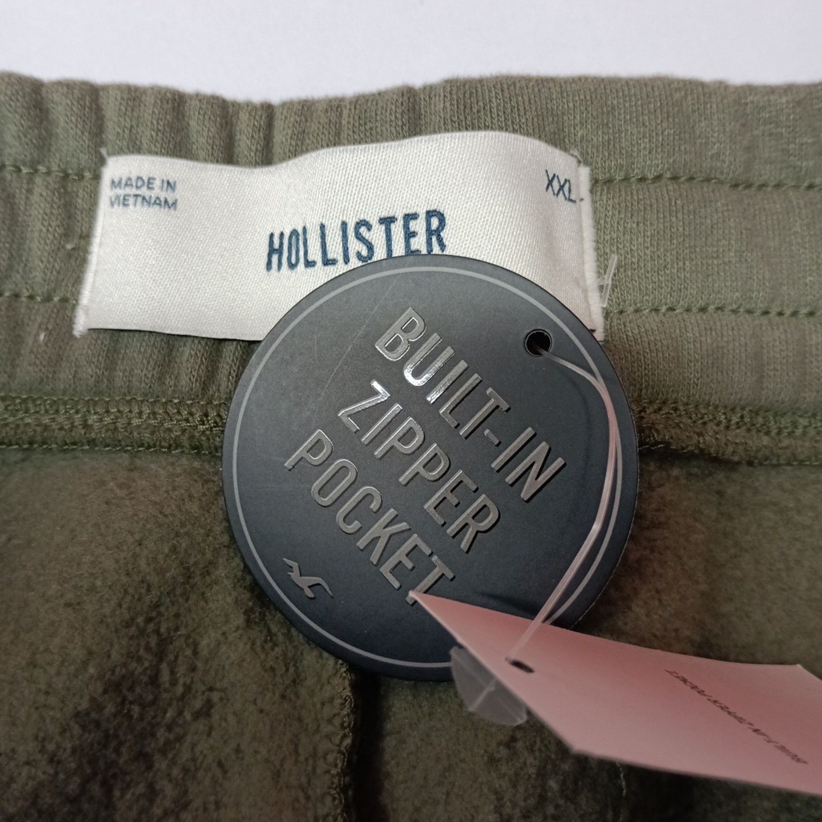 Hollister Hollister Shorts Men's 2XL Green Fleece Sweat Zipper Pocket Size US 40 / EU 56 - 4 Thumbnail