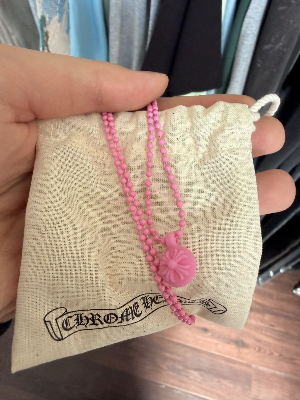 Chrome Hearts Chrome Heart Crossball Chain Silicone Pink Size ONE SIZE - 4 Thumbnail