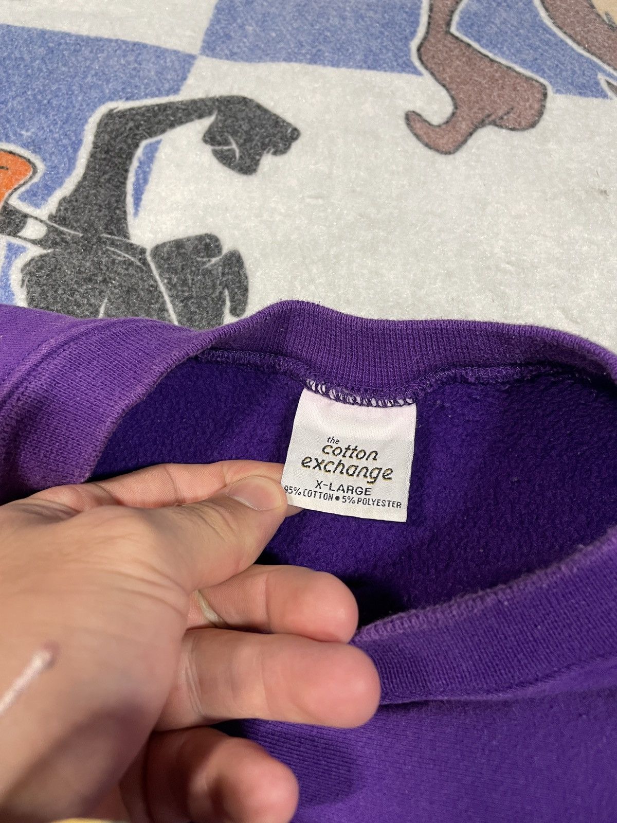 Vintage Vintage cotton exchange blank sweatshirt Size US XL / EU 56 / 4 - 3 Thumbnail