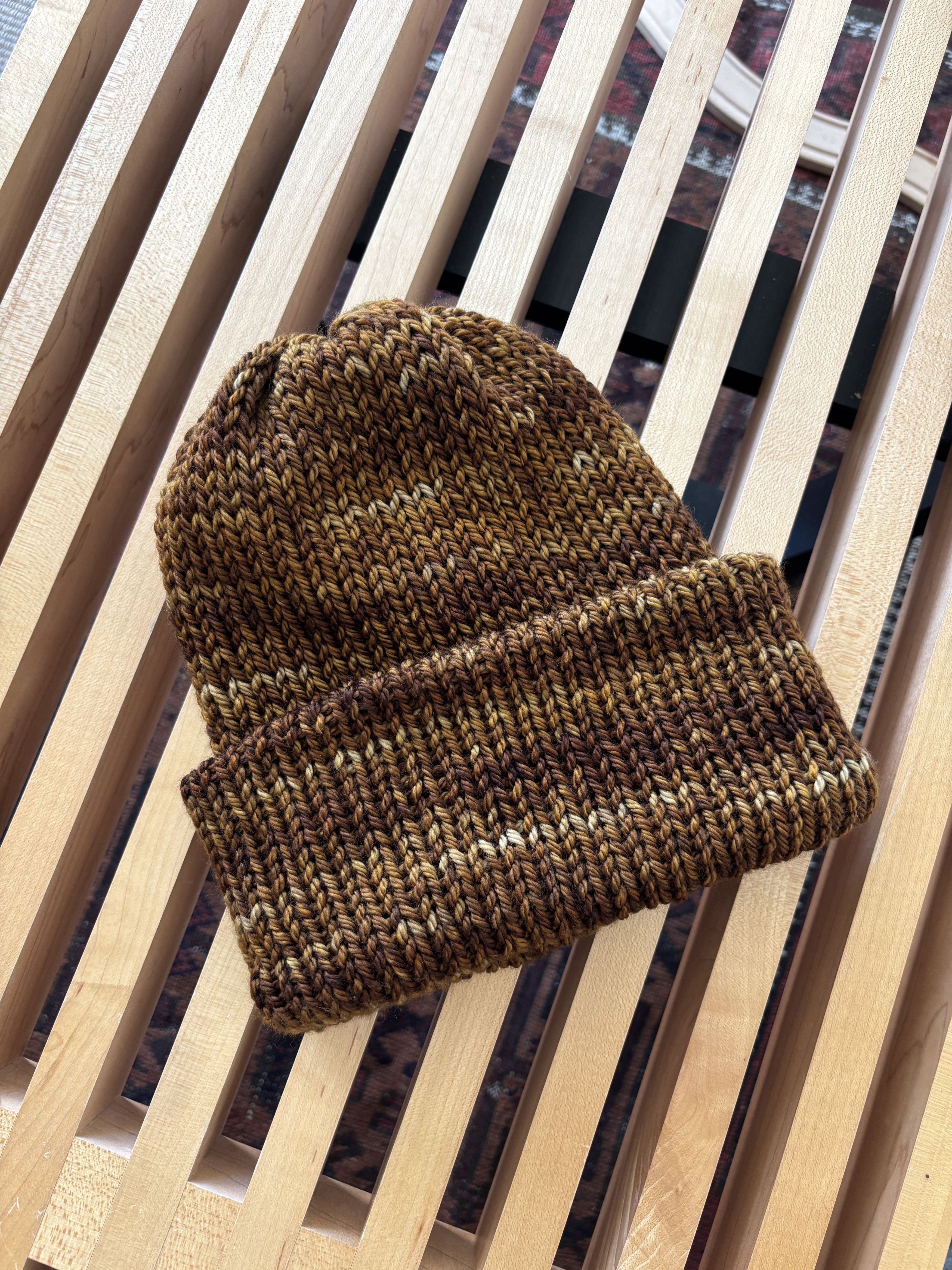 Handmade Bexhill Court caramel beanie Size ONE SIZE - 1 Thumbnail