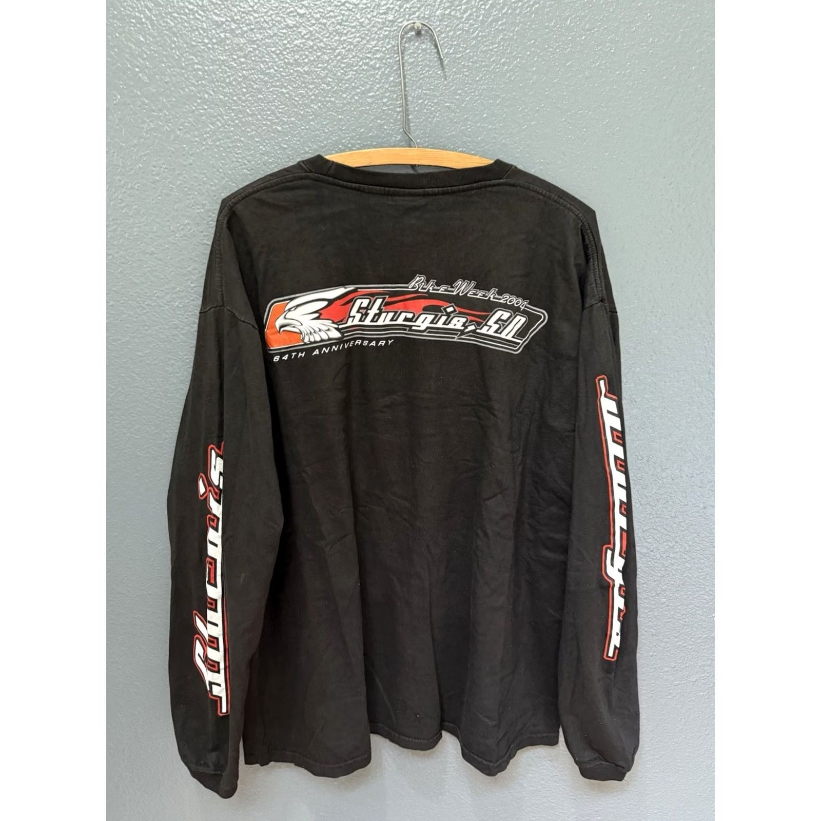Vintage VINTAGE 2004 Sturgis Motorcycle Week Black Long Sleeve Shirt XL Mens Size US XL / EU 56 / 4 - 5 Thumbnail
