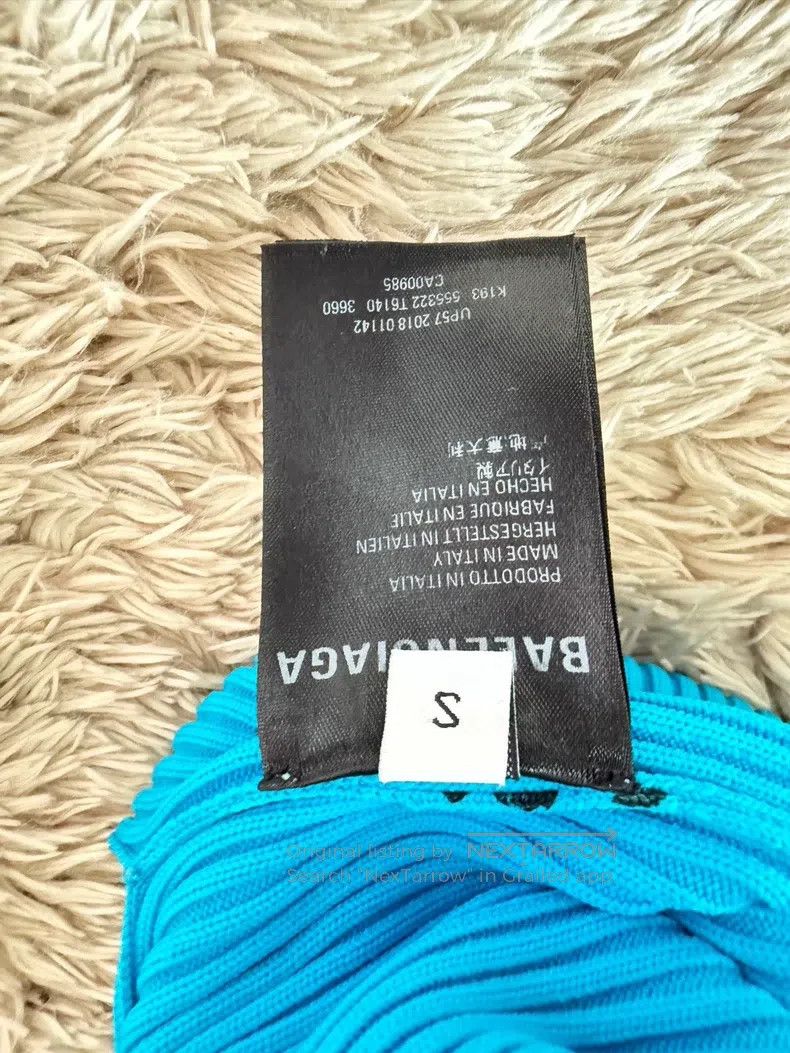 Balenciaga Balenciaga Blue Alphabet Logo Dress, Size S Size S / US 4 / IT 40 - 4 Thumbnail