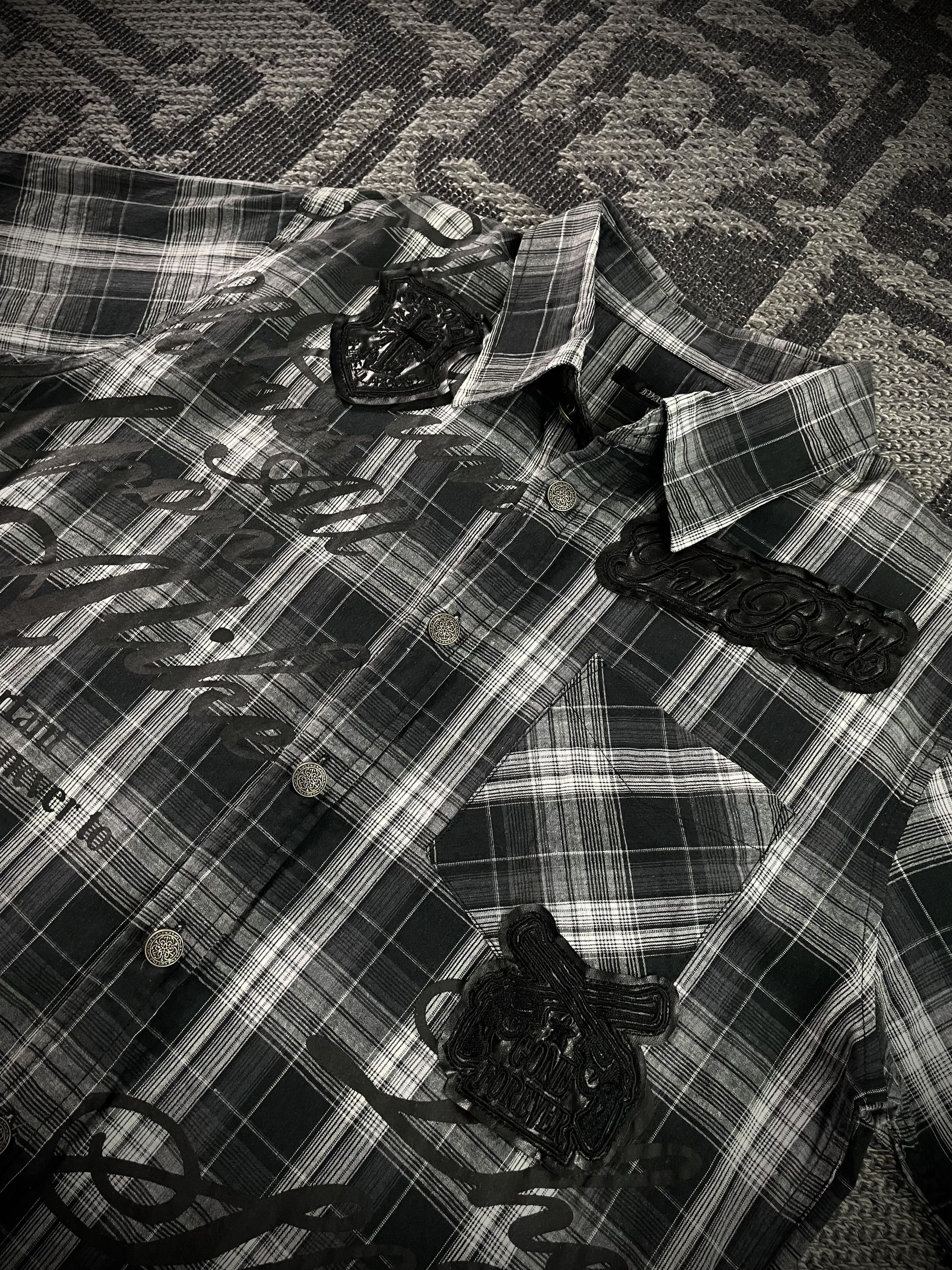 Other Manhoe Japanese Poem Patch Flannel Shirt Size US M / EU 48-50 / 2 - 2 Thumbnail