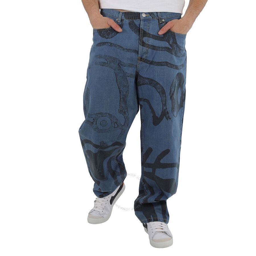 Kenzo K Tiger Print Cotton Denim Jeans Size US 32 / EU 48 - 4 Thumbnail