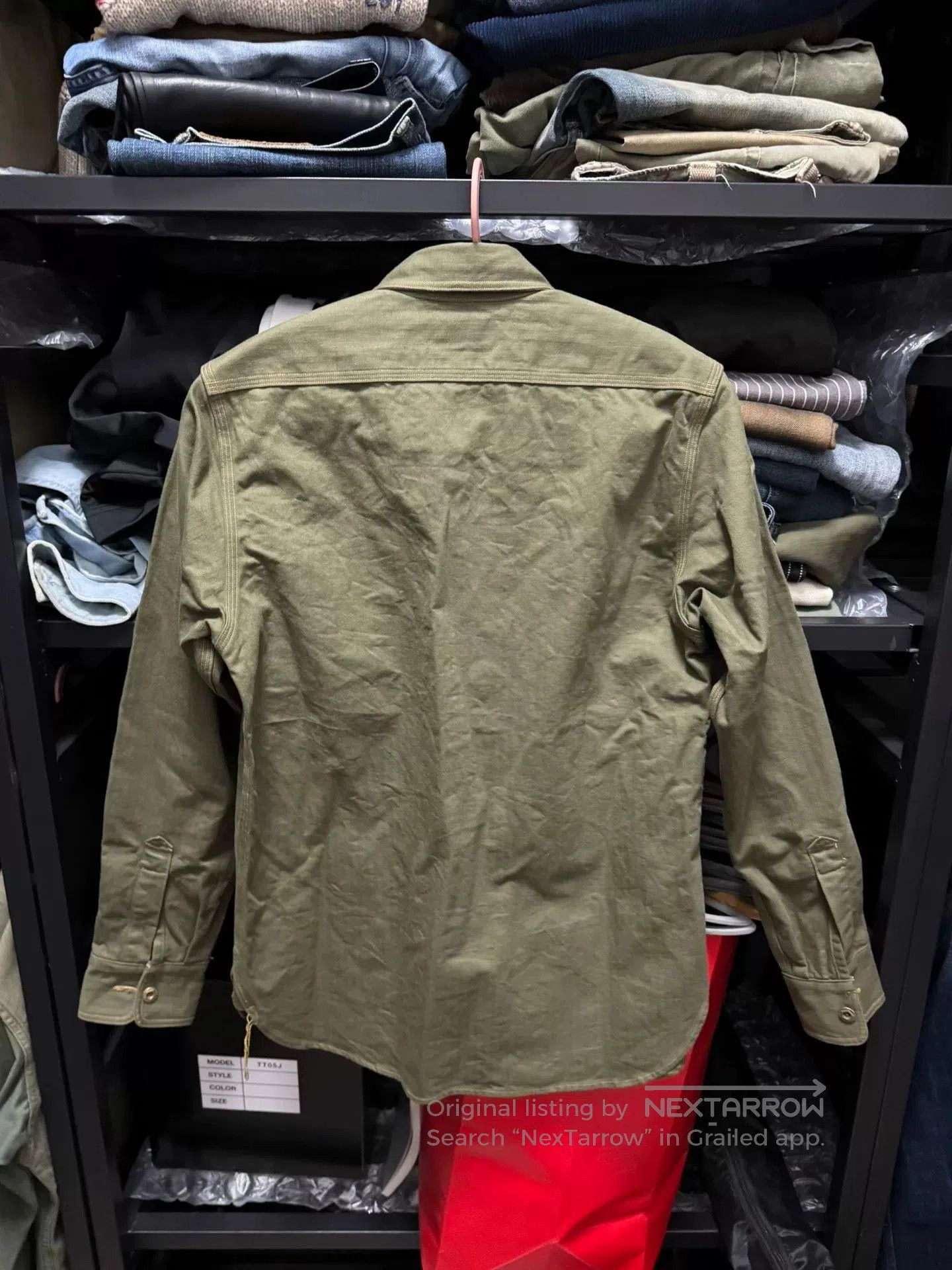 RRL Ralph Lauren nigel cabourn herringbone shirt in green. Size US L / EU 52-54 / 3 - 4 Thumbnail