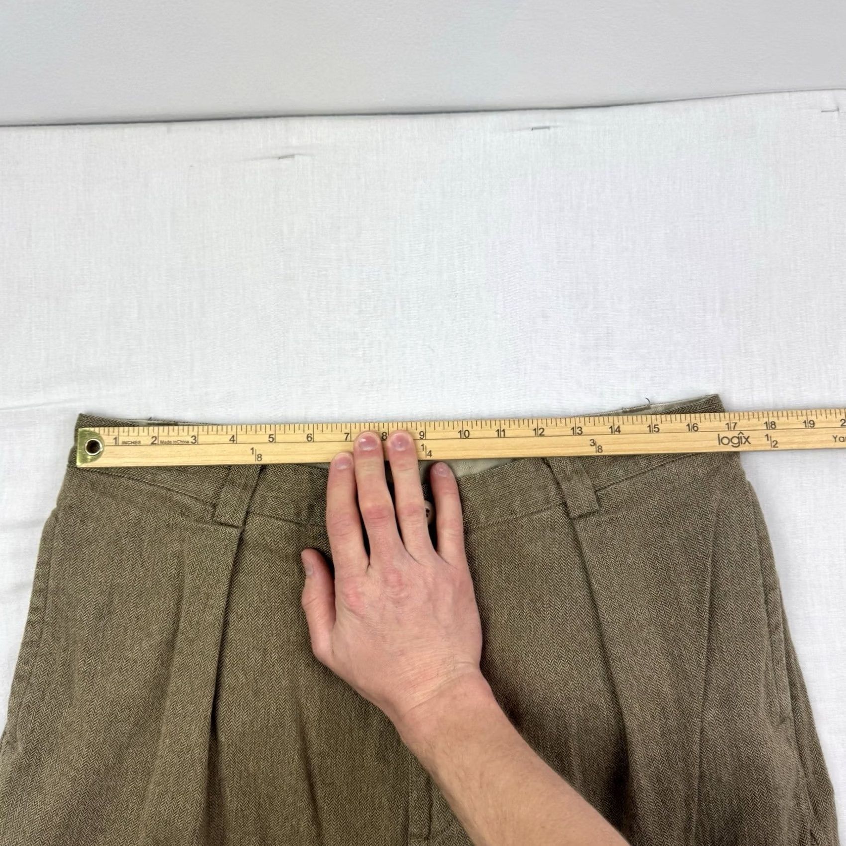 Nautica VINTAGE Nautica Cargo Pants Mens 36x30 Brown Relaxed Solid Zip 90s Punk Grunge Hipster Y2K Pants Size US 36 / EU 52 - 5 Thumbnail