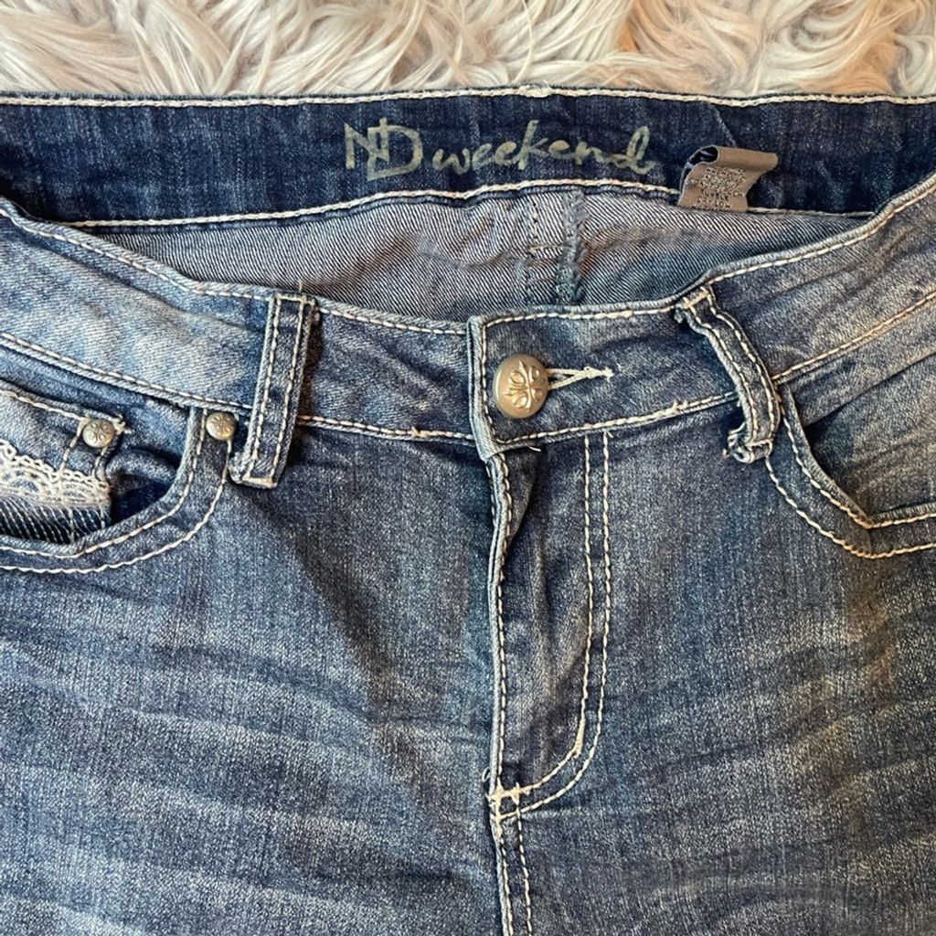 Other Denim Y2K faded cross jeans w detailing size 10 womens Size 32" / US 10 / IT 46 - 8 Thumbnail