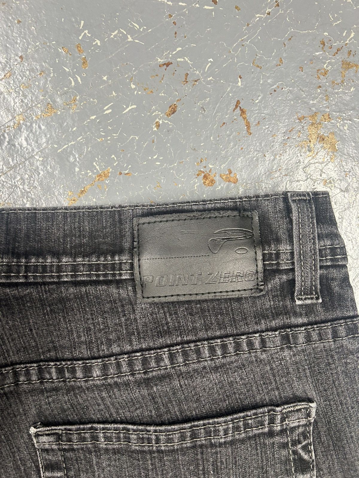 Point Zero × Vintage Crazy Vintage Y2K Point Zero Baggy Straight Fit Black Jeans Size US 36 / EU 52 - 3 Thumbnail