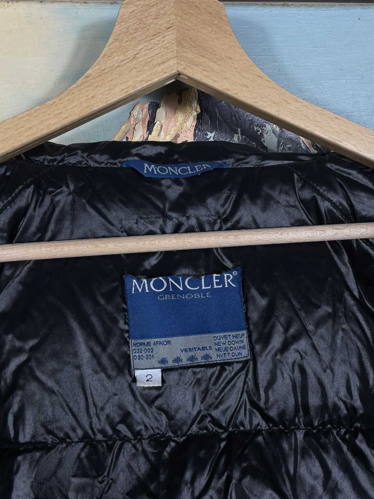 Designer × Moncler Moncler Grenoble Giubbotto Black Puffer Hoodie Shiny Drill Size US M / EU 48-50 / 2 - 9 Thumbnail