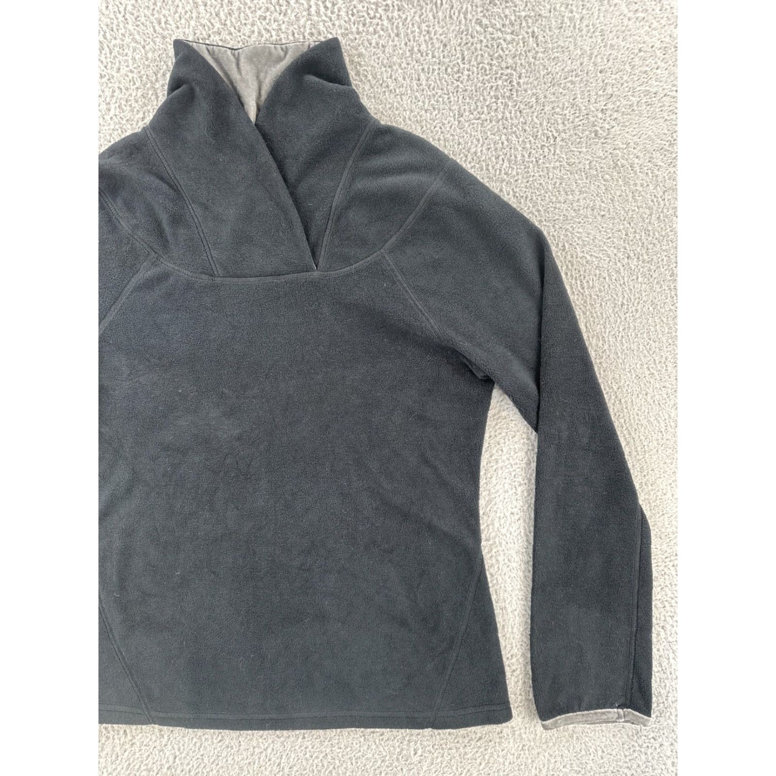 Prana VINTAGE PrAna Women’s Size XL Black Pullover Fleece Lightweight Packable Layer Hiking Size XL / US 12-14 / IT 48-50 - 2 Thumbnail
