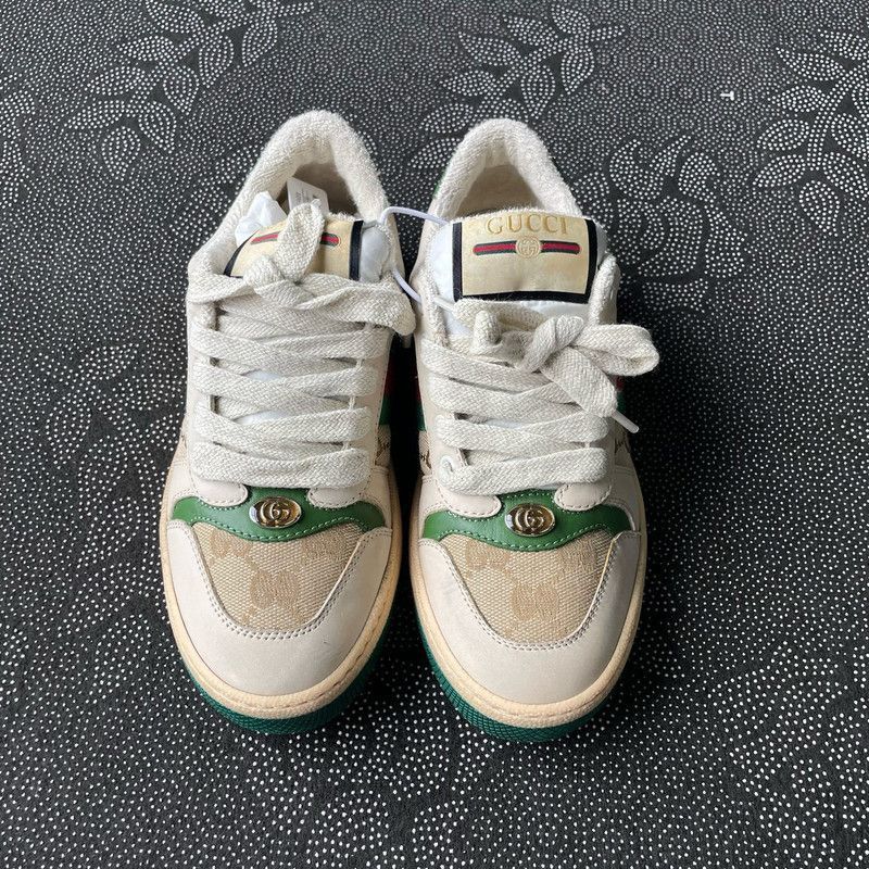 Gucci Gucci Screener Leather Kids' Sneakers in Green - Size US 5 / EU 37 - 2 Thumbnail