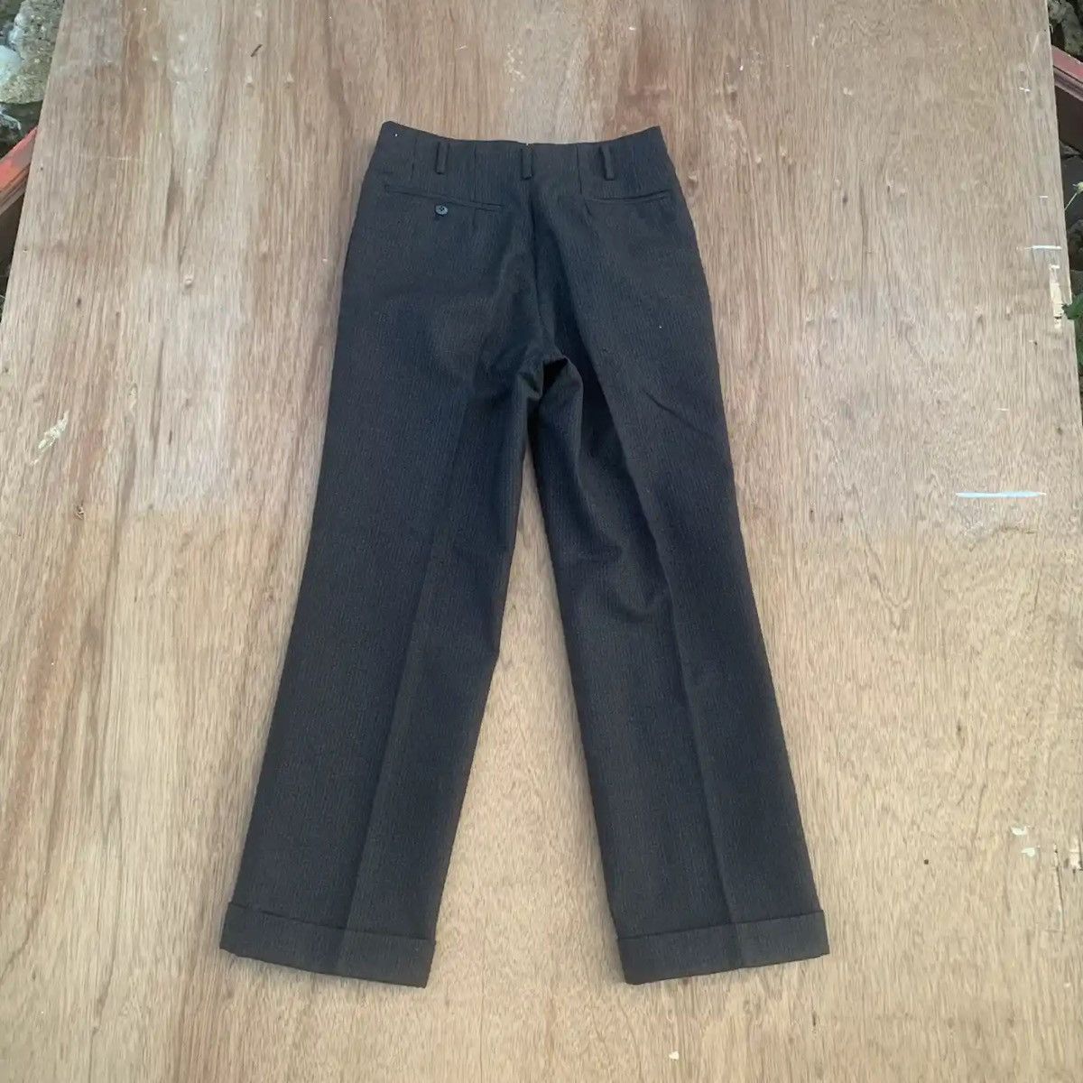 Round Two × Vintage 🍁 SALE 🍁 GABARDINE TROUSERS BLANK TALON RARE PANTS Size US 27 - 12 Thumbnail