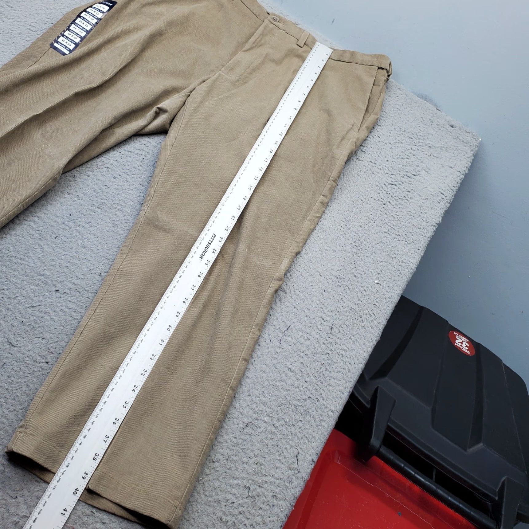 Haggar Haggar Mens Corduroy Pants Tan 44 Classic Premium Stretch Waist Straight NWT Size 44 Mens Size US 44 / EU 60 - 3 Thumbnail