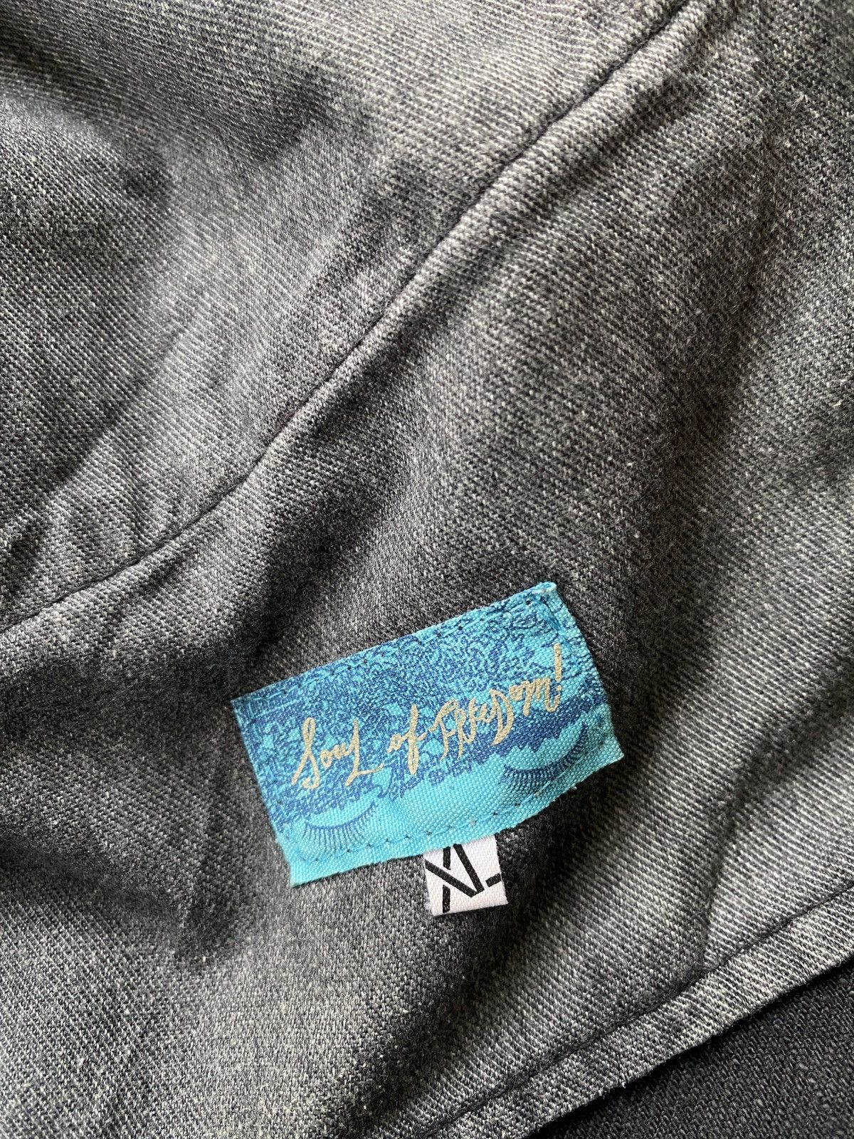 If Six Was Nine Flared Baggy Soul Of Freedom Waxed Denim Size US 33 - 18 Thumbnail