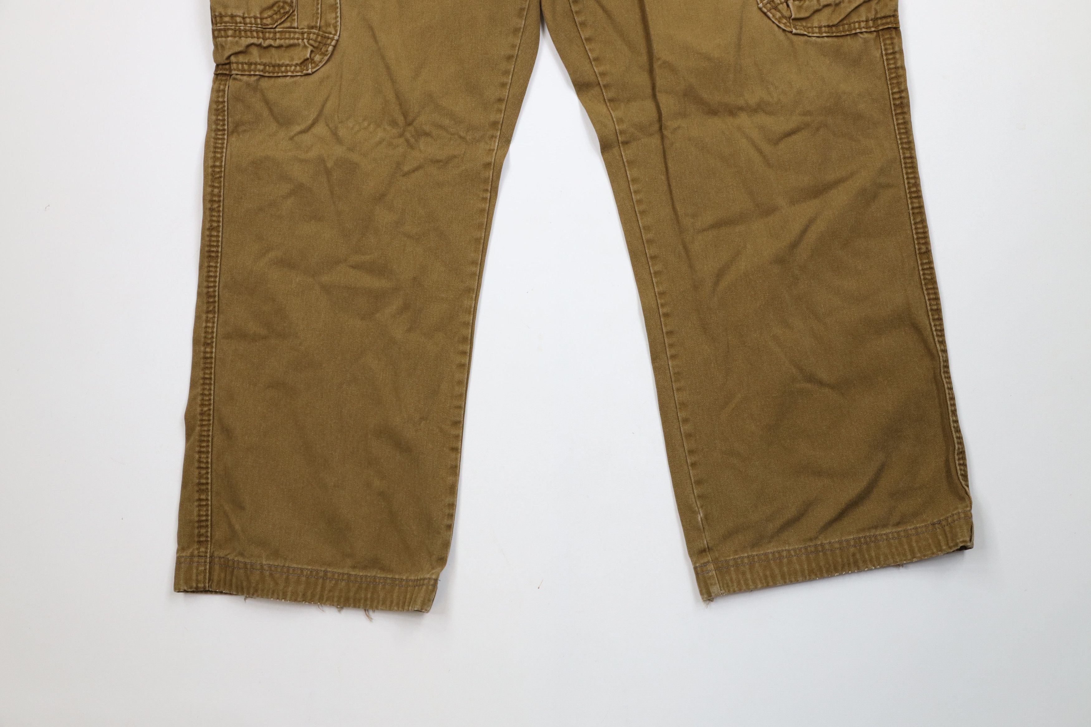 Vintage Vintage Y2K Streetwear Wide Leg Cargo Pants Brown Cotton Size US 38 / EU 54 - 4 Thumbnail