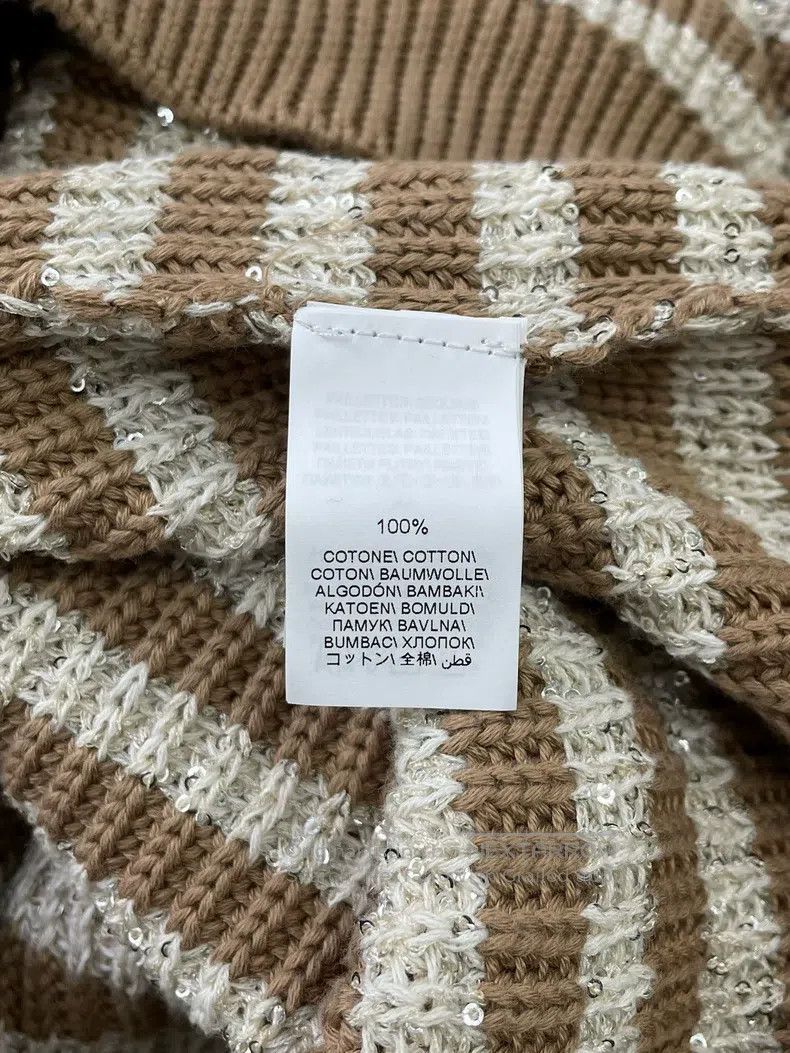 Brunello Cucinelli Brunello Cucinelli Old Qian style sequined striped sweater Size XL / US 12-14 / IT 48-50 - 5 Thumbnail