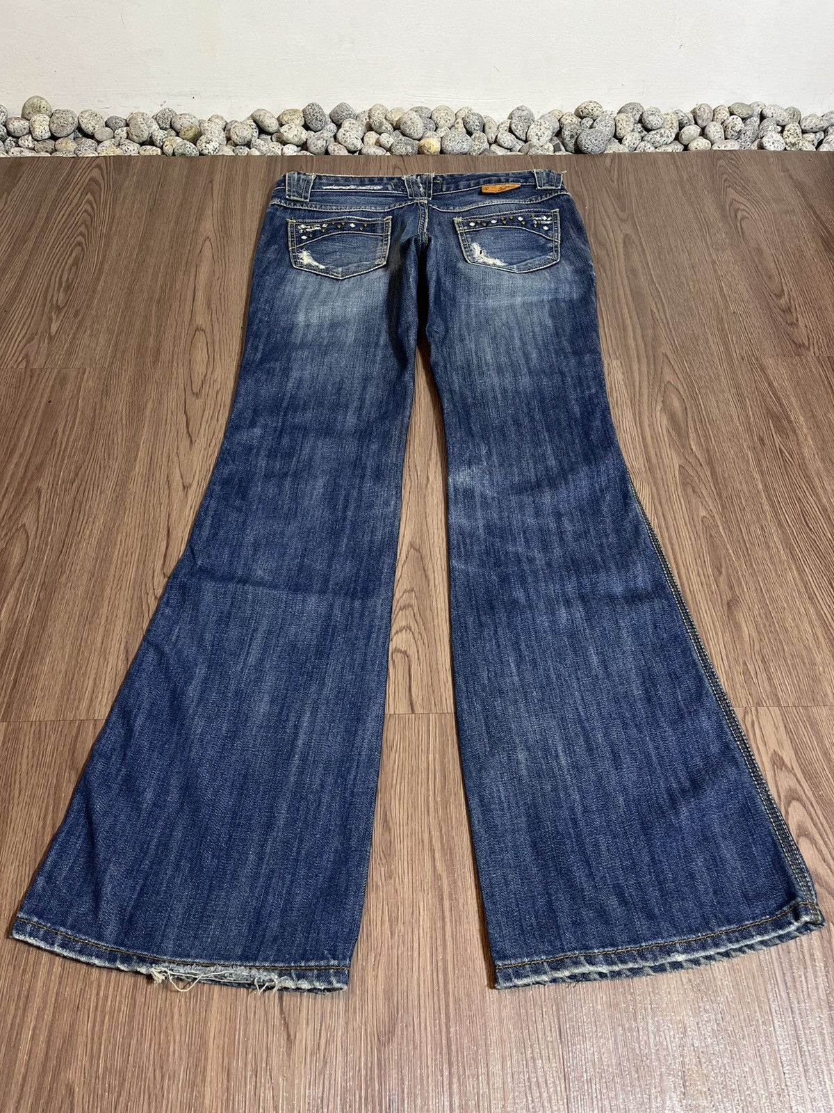 GOSTAR DE FUGA × Japanese Brand Studded flare distressed washed denim Size US 32 / EU 48 - 4 Thumbnail